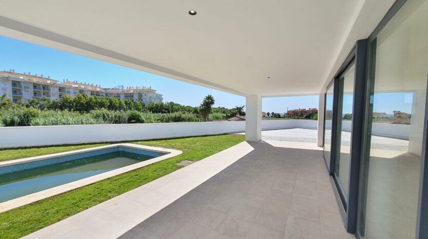 Development render showing villa exterior, El Castillo, Manilva