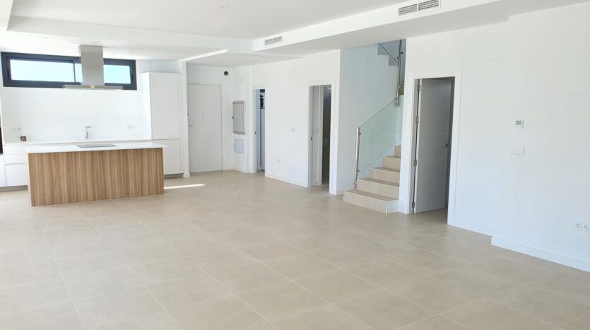 Kitchen fitted units and worktops in new-build villa, El Castillo, Manilva