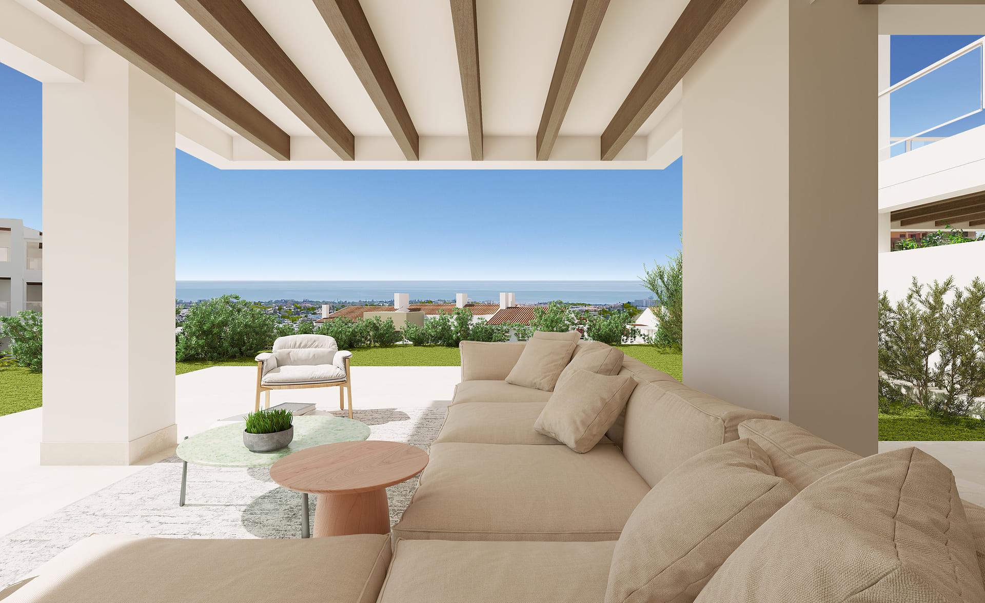 Apartment for sale in El Paraíso, Benahavis - first-floor new-build exterior and communal area