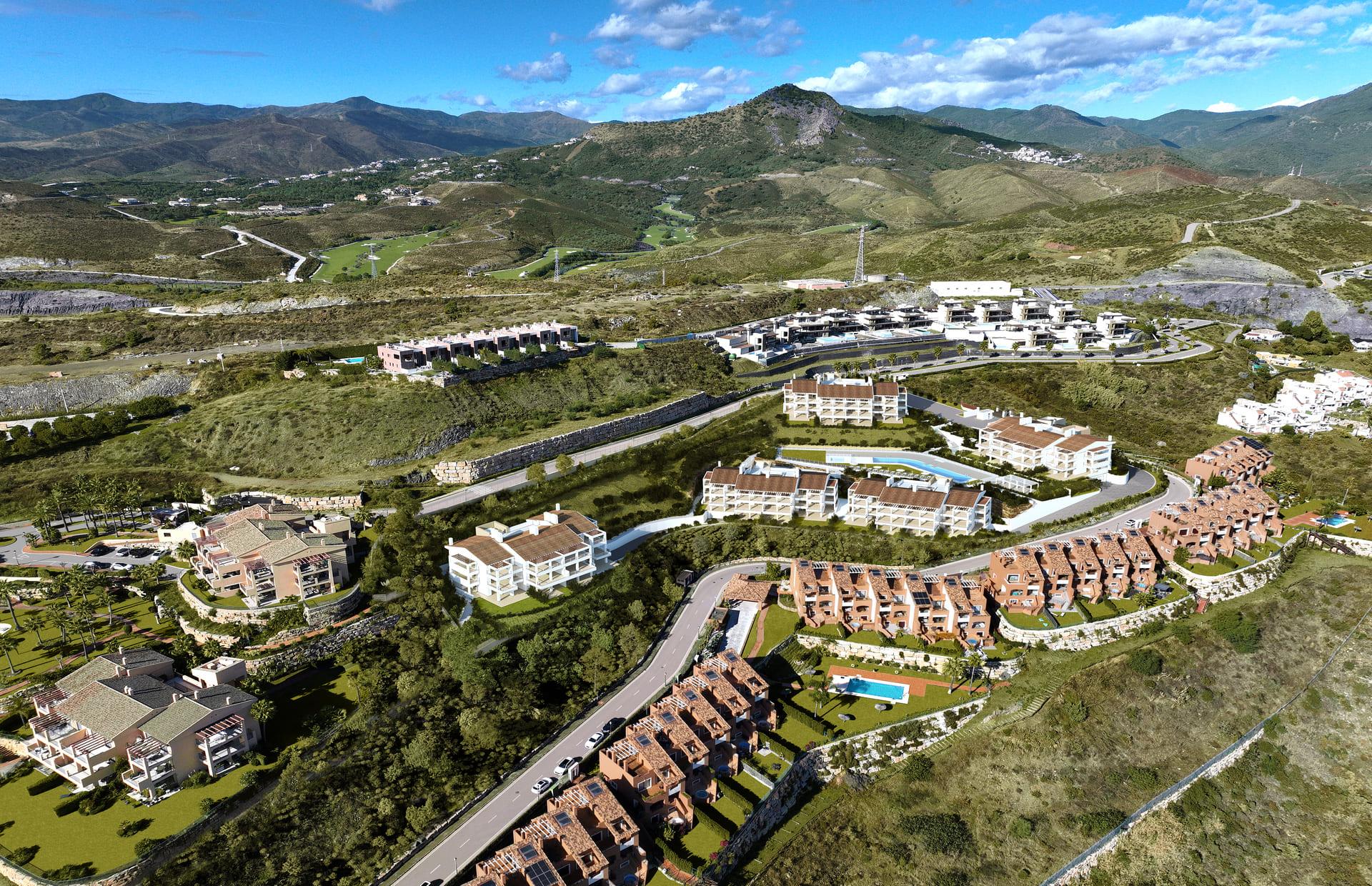 Kitchen with fitted units in new-build apartment, El Paraíso, Benahavis