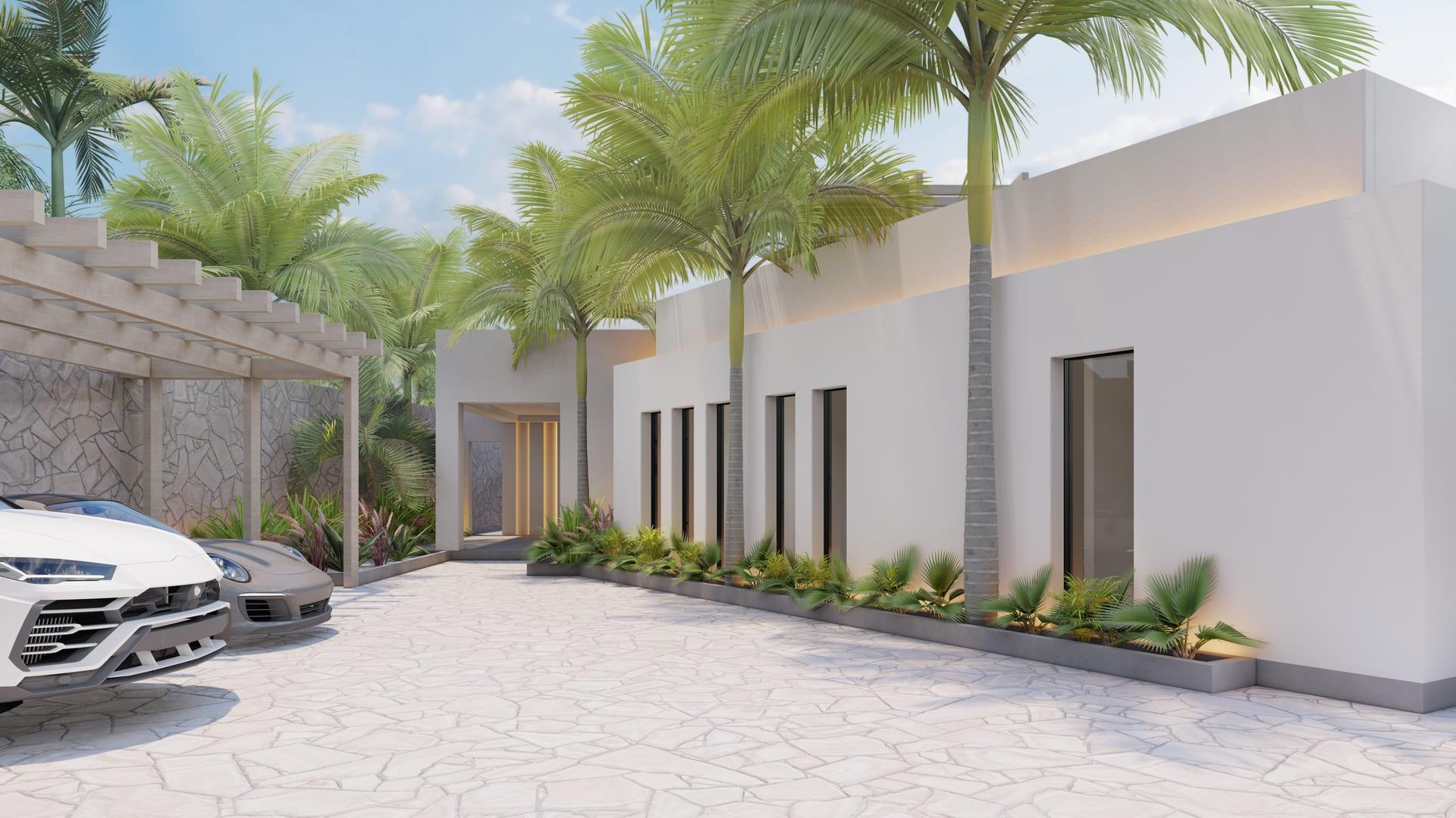 Living area in 4-bedroom new-build villa, Santa María, Marbella