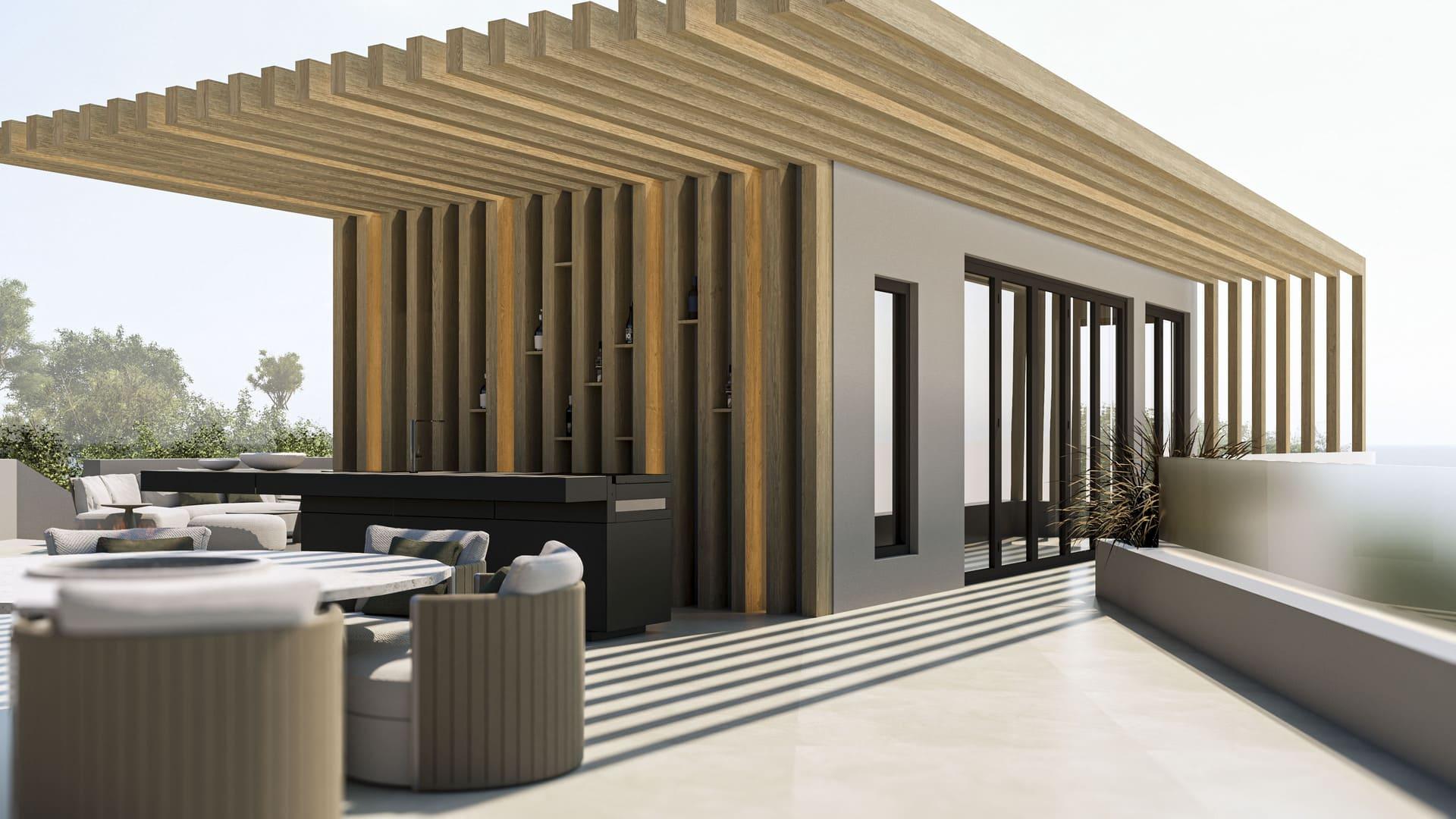 Bathroom with walk-in shower in new-build villa, Santa María, Marbella
