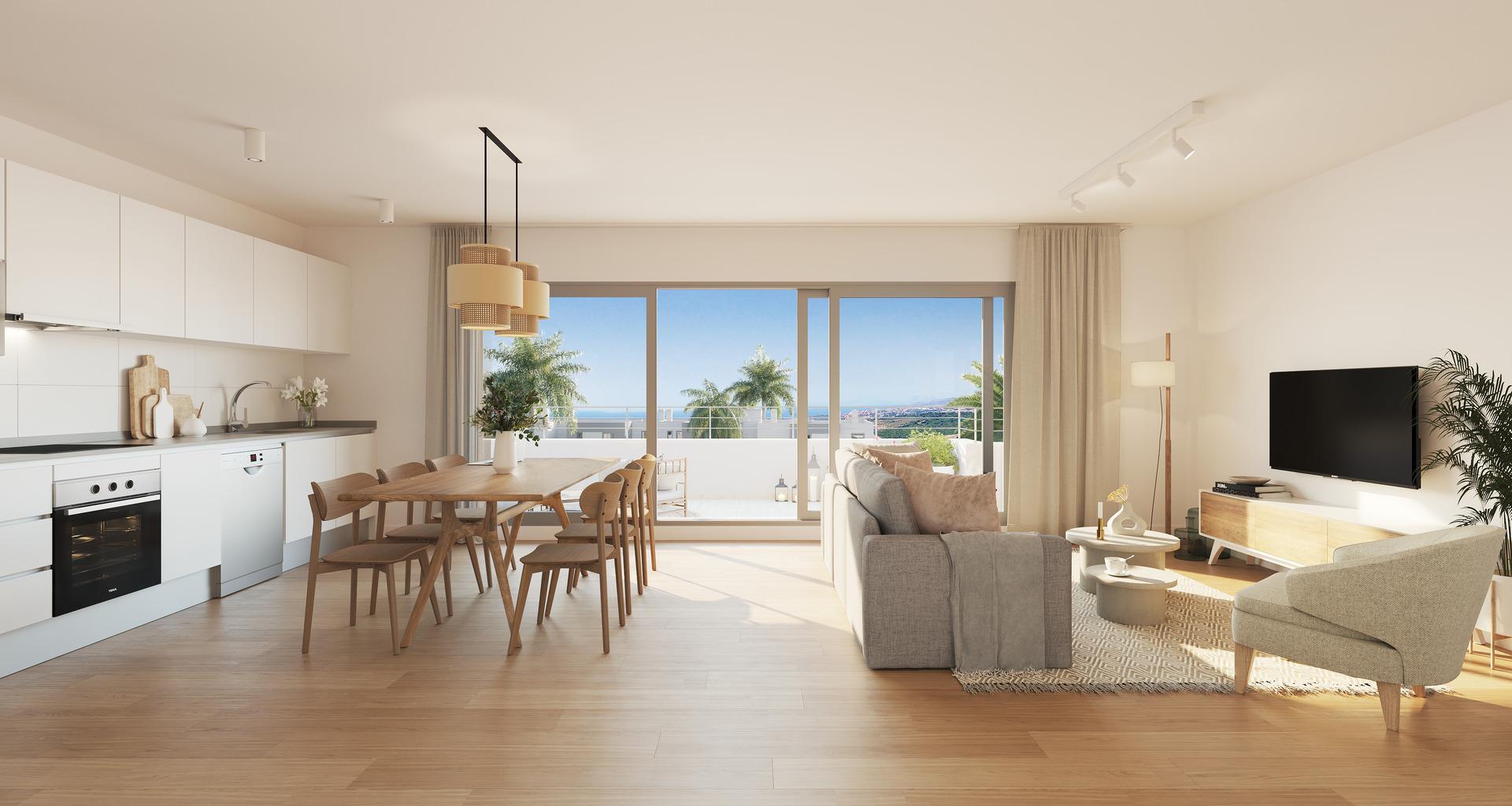 Aerial or street view of Valle Romano residential area, Estepona
