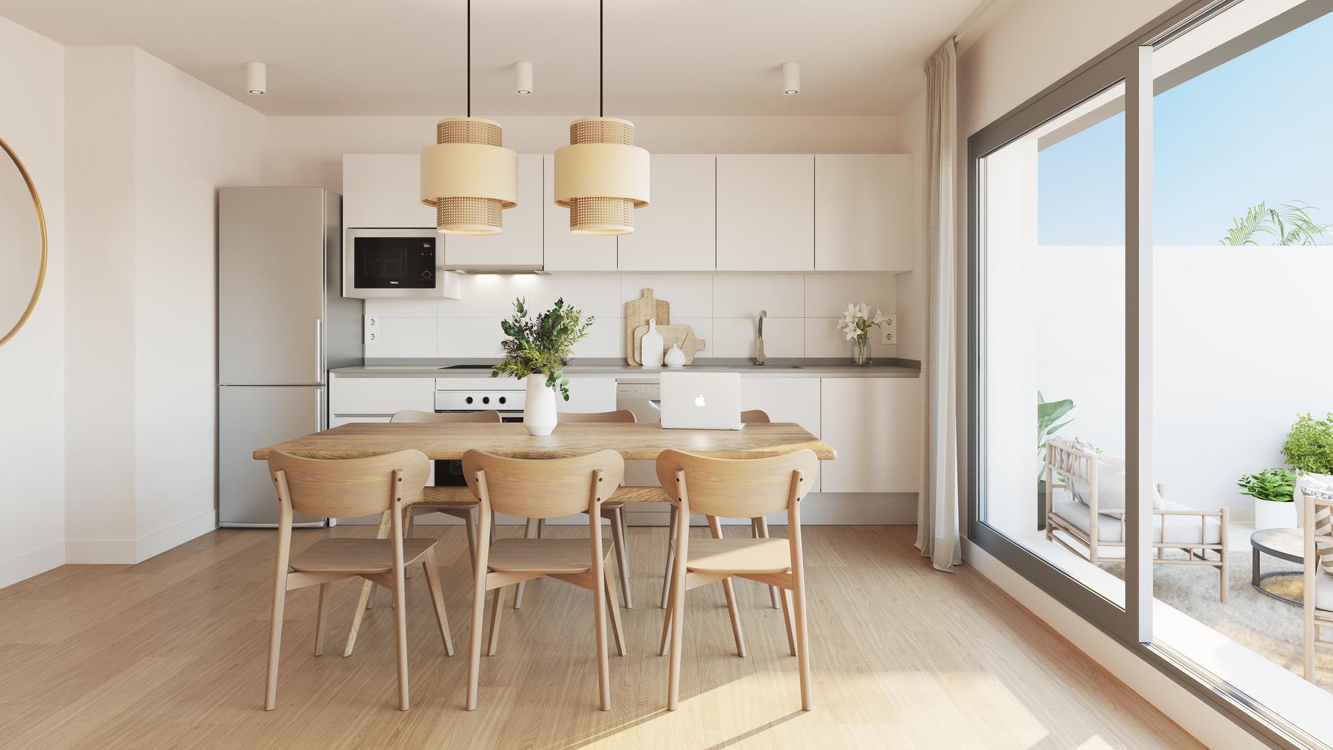 Kitchen in new-build 2-bedroom apartment, Valle Romano, Estepona