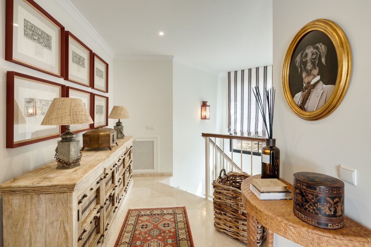 Garden and plot view of new-build villa, La Quinta, Benahavis