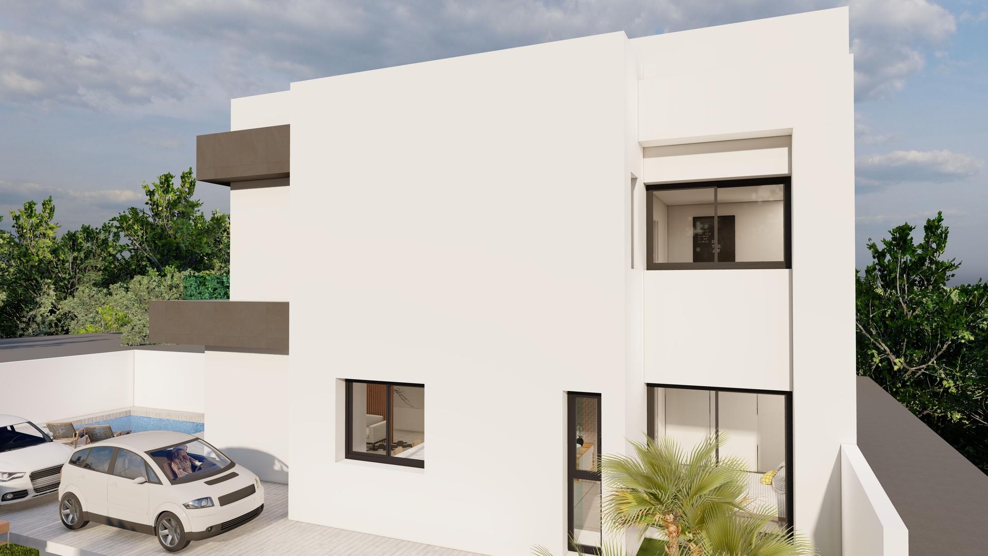 Open-plan living and dining area in new-build villa, Almoradi