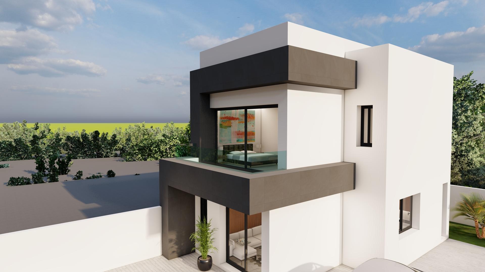 Kitchen worktop and cabinetry in new-build villa, Almoradi