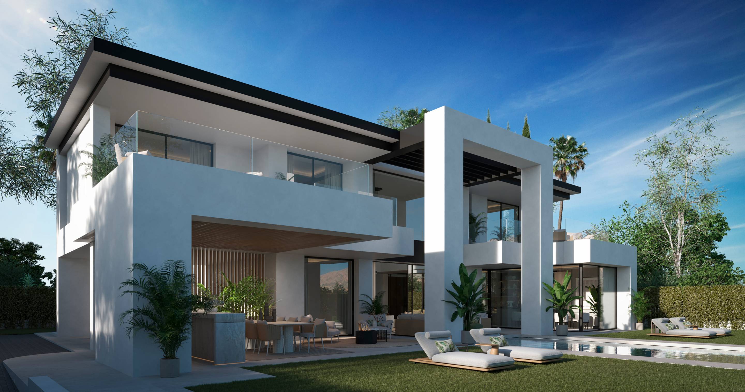 Villa for sale in Whater Gardens, Estepona - exterior view of new-build property