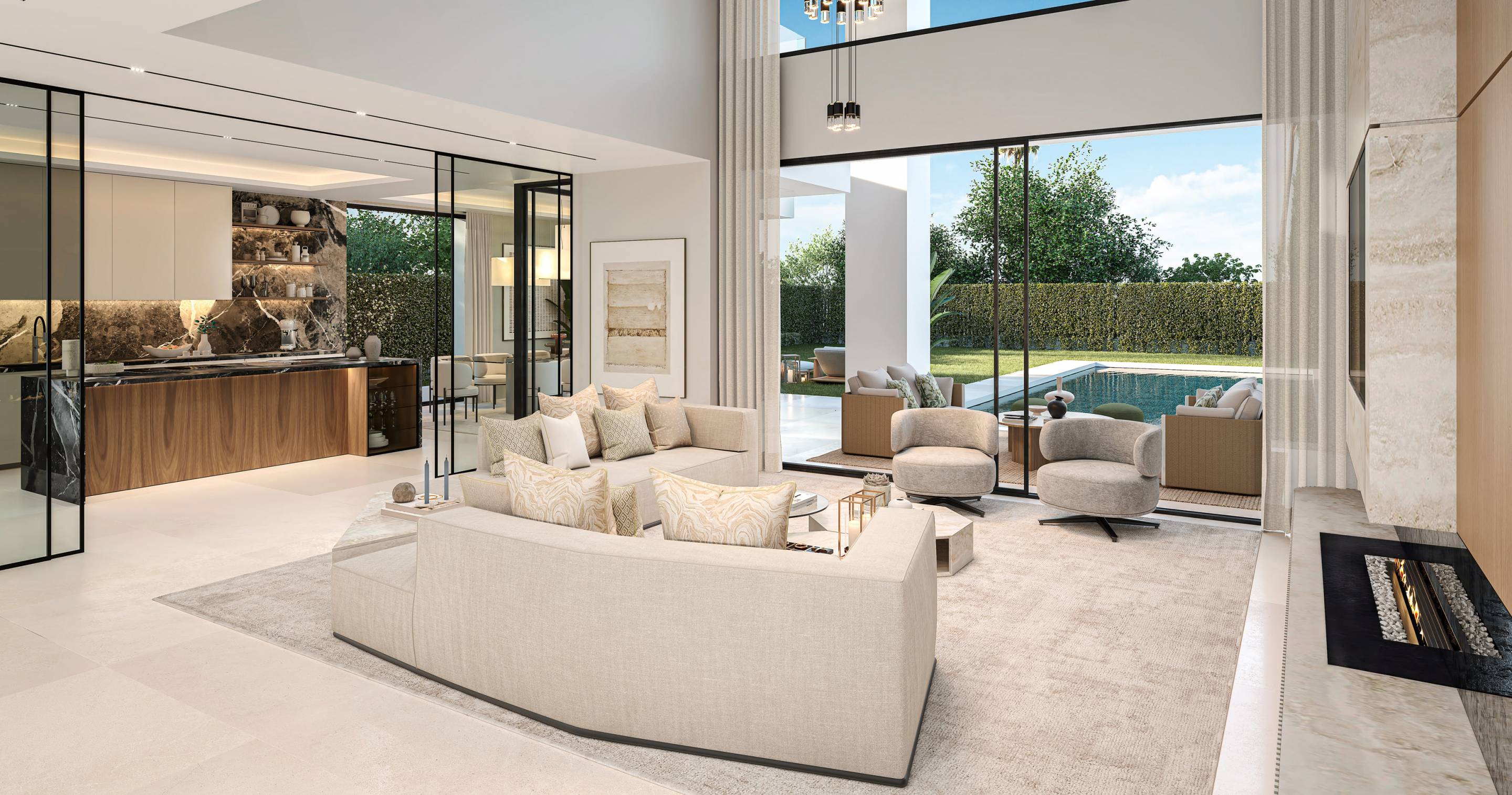 Plot and garden surroundings, new-build villa, Whater Gardens