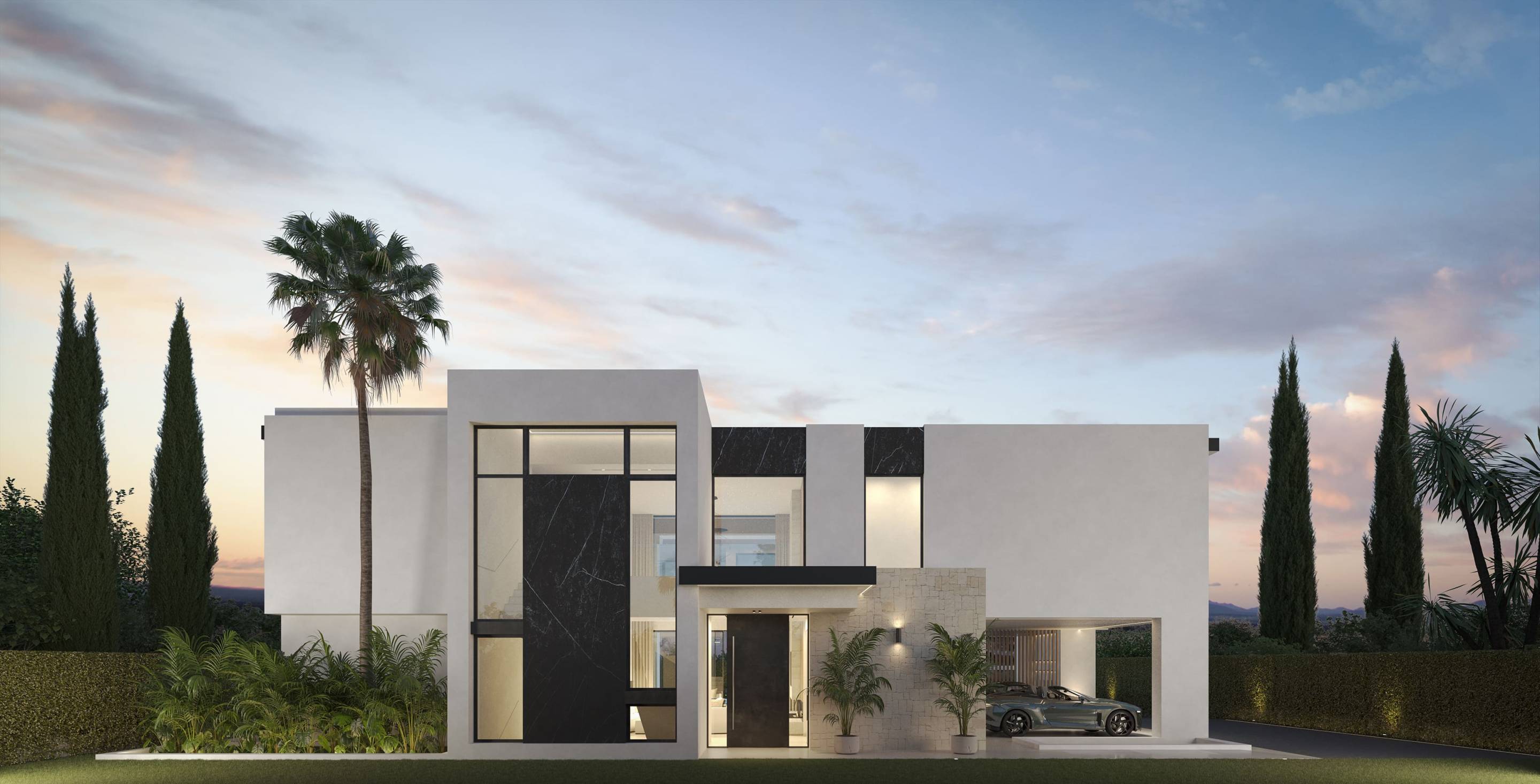 Driveway or parking area, 4-bedroom new-build villa, Whater Gardens
