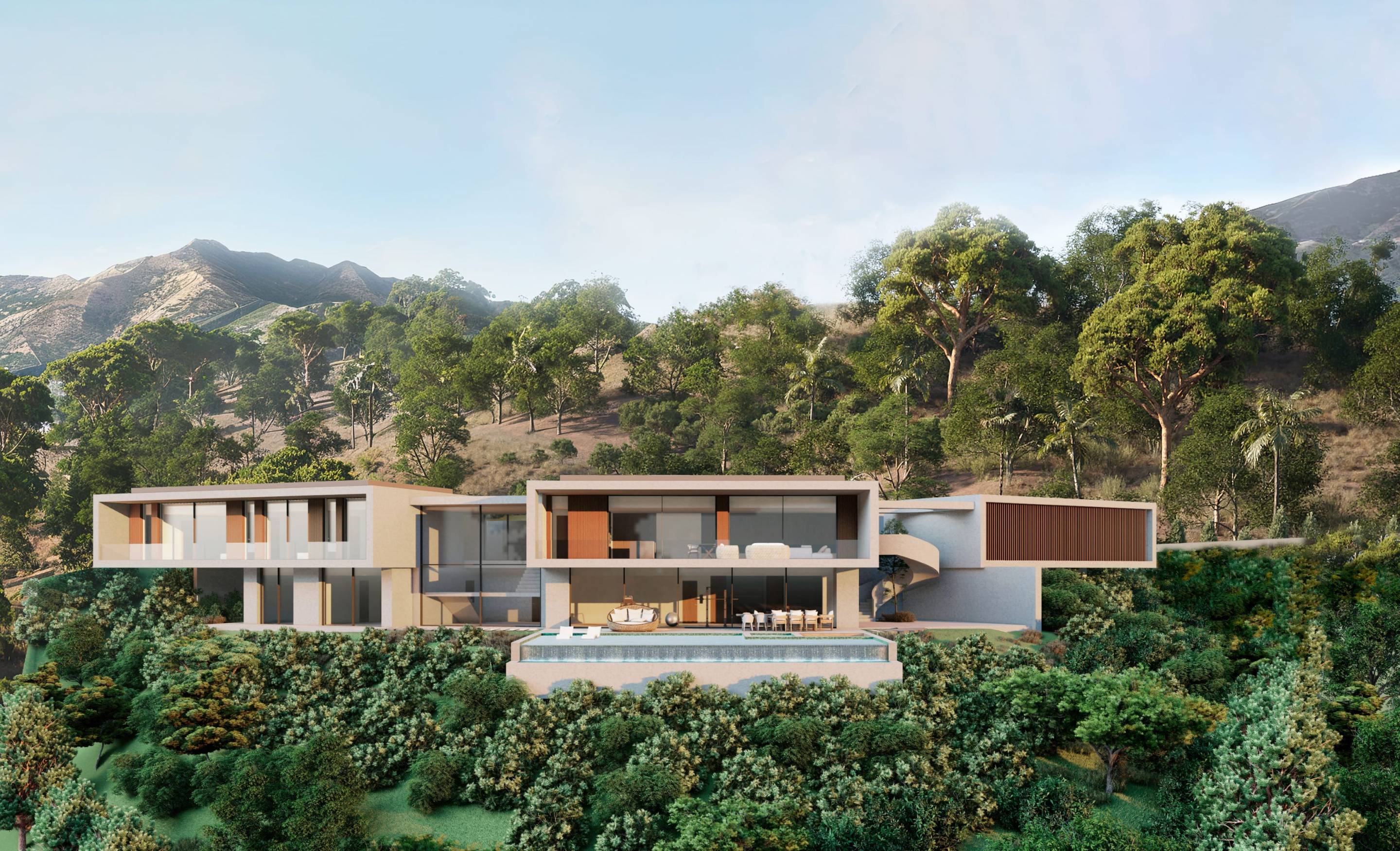 Terrace area of new-build villa, Montemayor-Marbella Club, Benahavis
