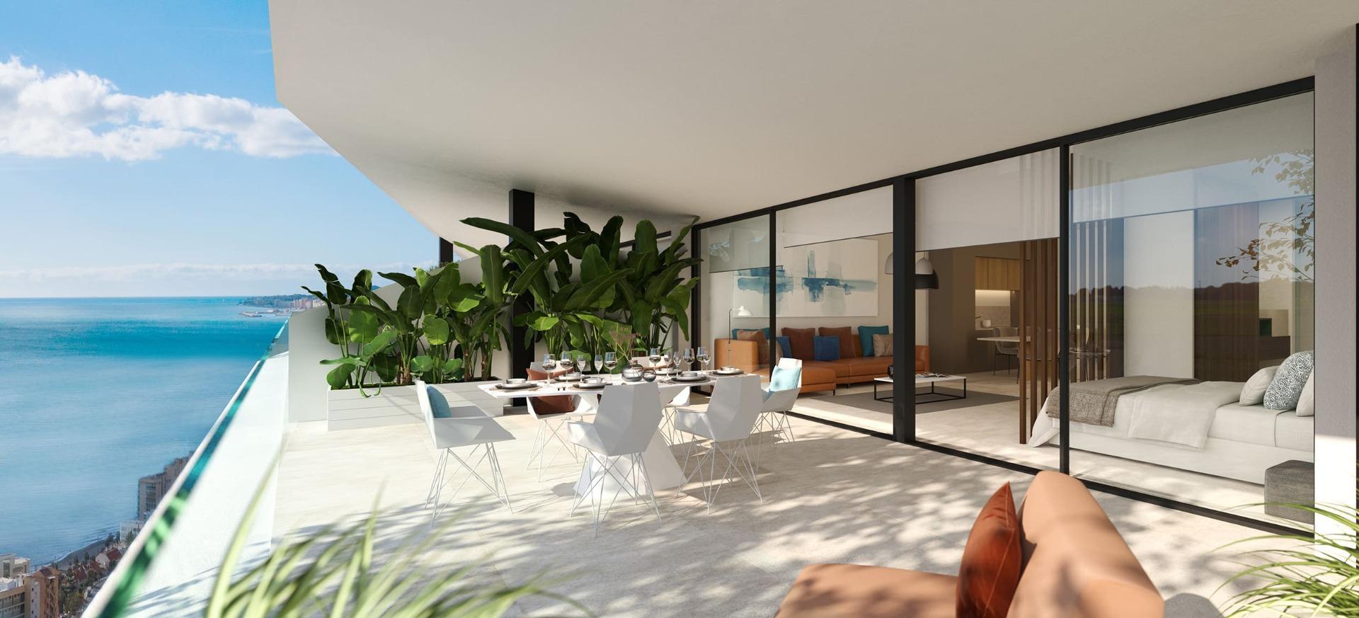 Lobby and lift area of new-build building, Carvajal, Fuengirola