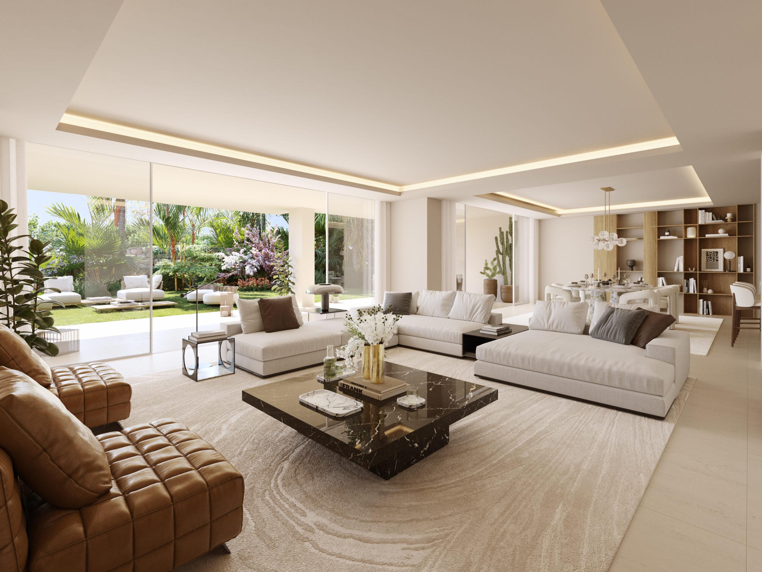 Lift lobby in new-build building, Lomas de Marbella Club, Marbella