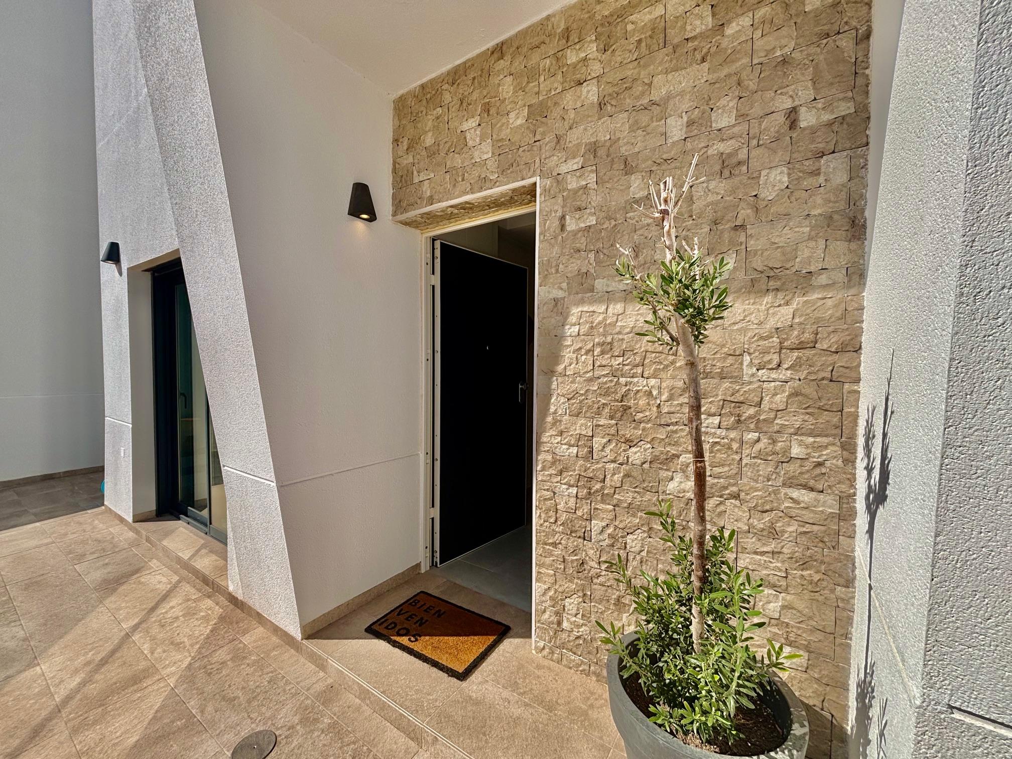 Street-facing exterior of new-build villa, Pueblo 4, Benijofar
