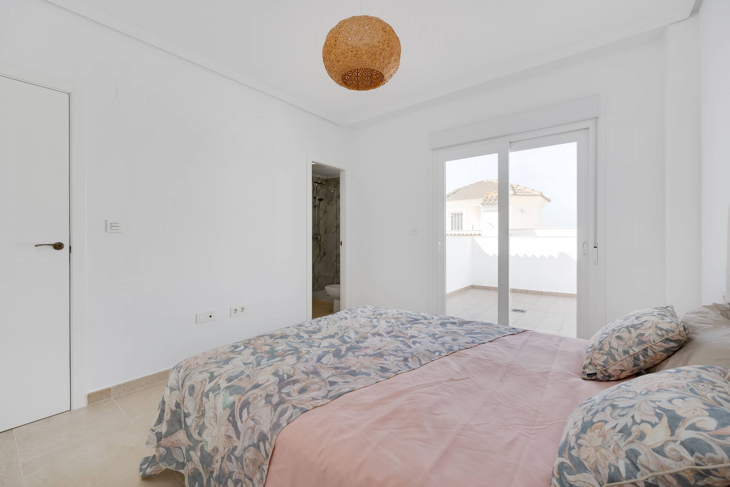 Double bedroom interior in new-build villa, La Marina