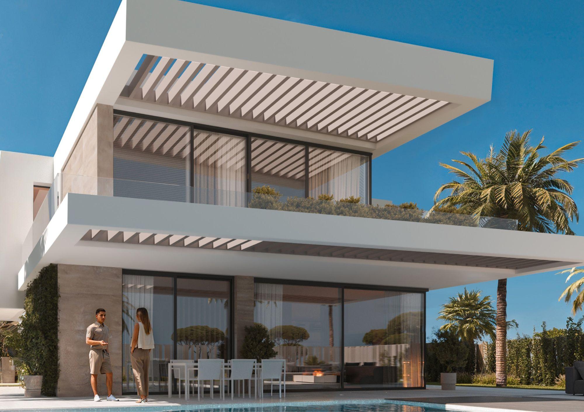 Hallway and staircase in new-build villa, Sitio de Calahonda, Mijas