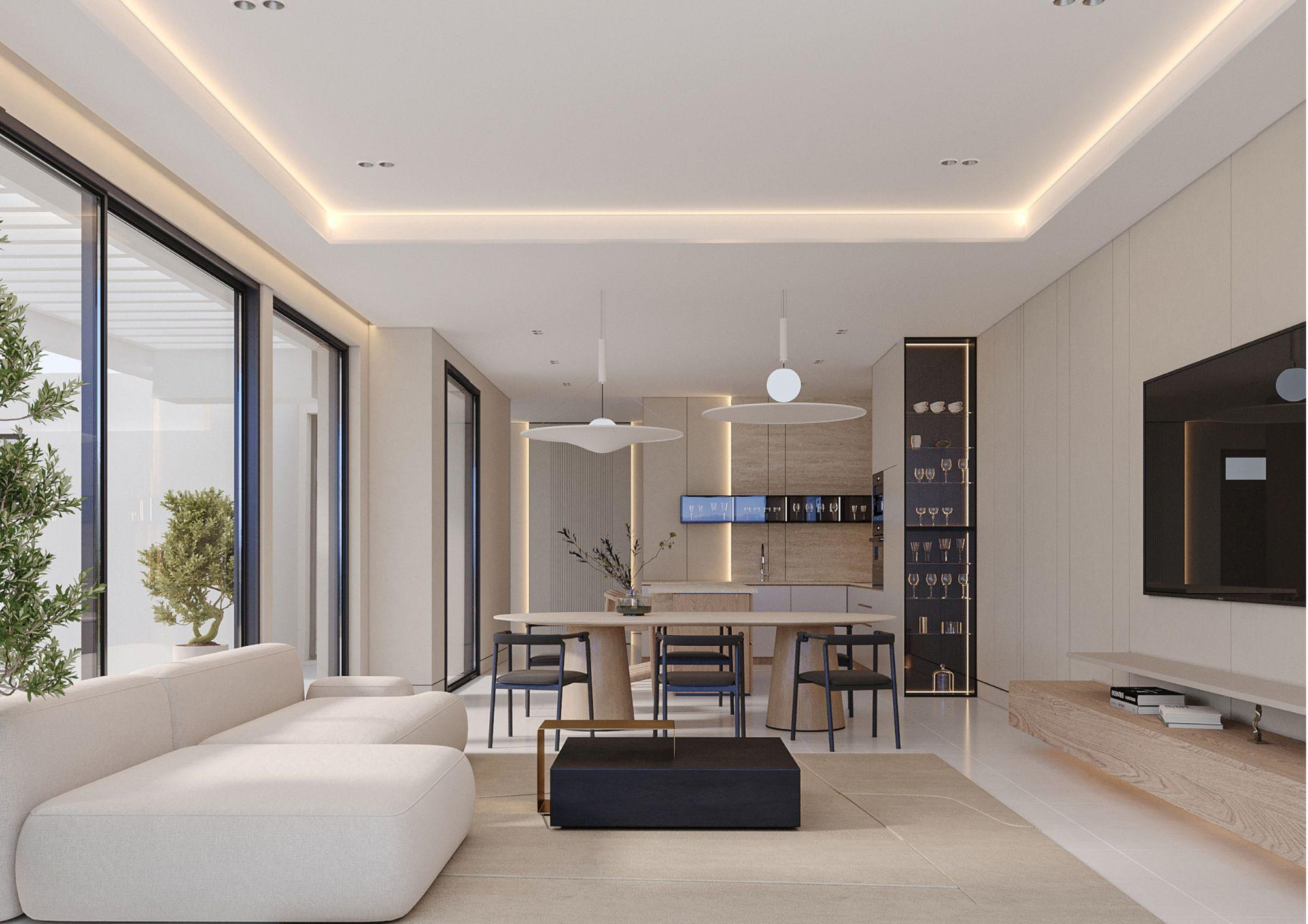 Kitchen detail showing worktop finish, new-build villa, Sitio de Calahonda
