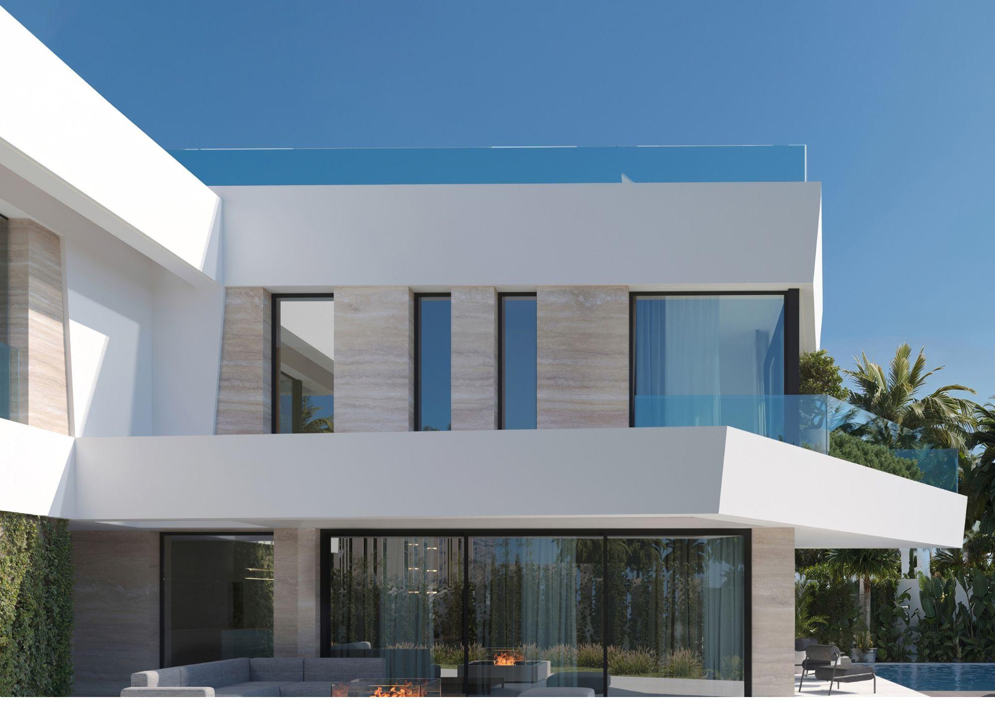 Open-plan layout showing kitchen and dining, 4-bed villa, Sitio de Calahonda