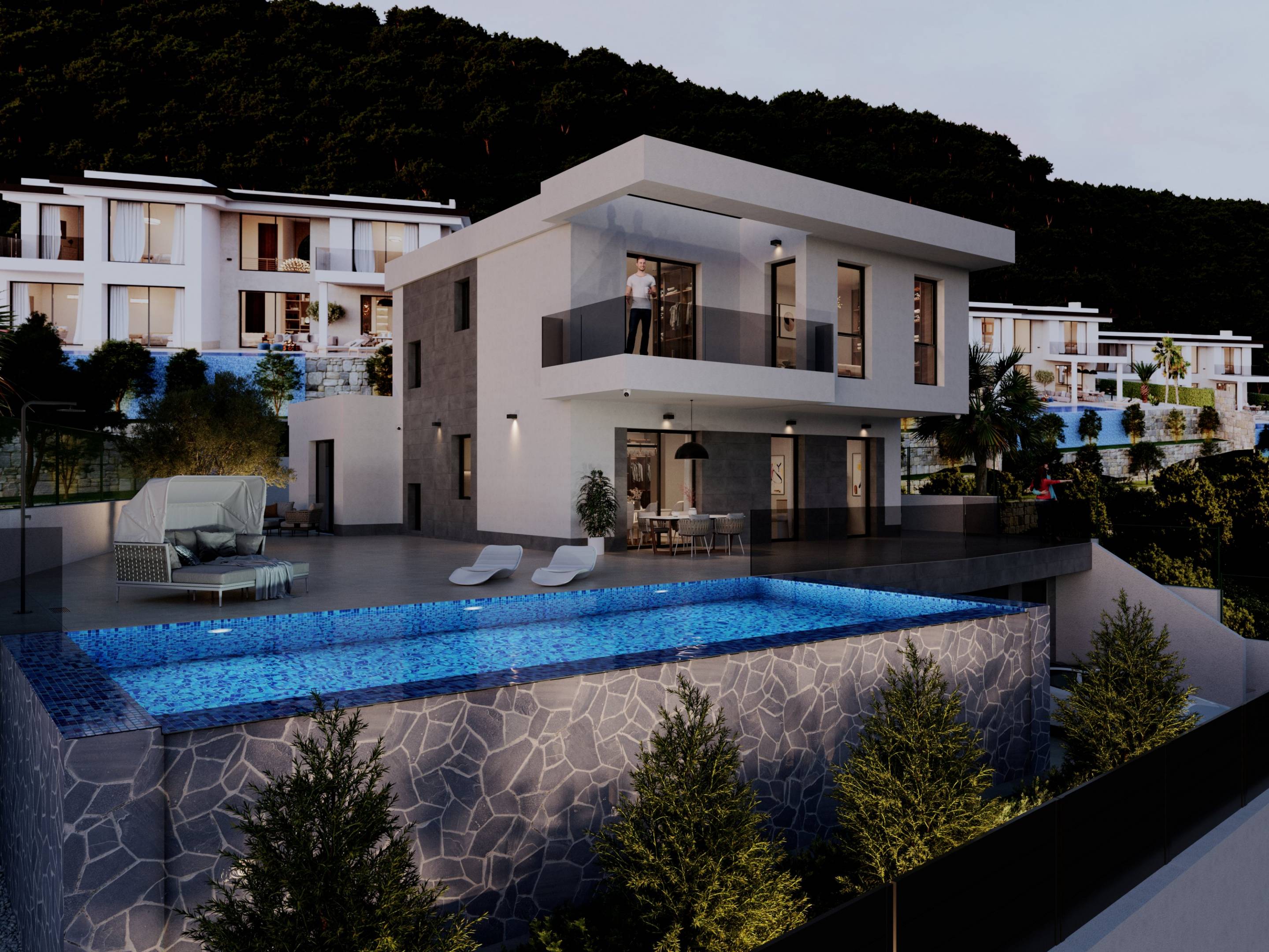 View from solarium of new-build villa, Golf Bahía, Finestrat