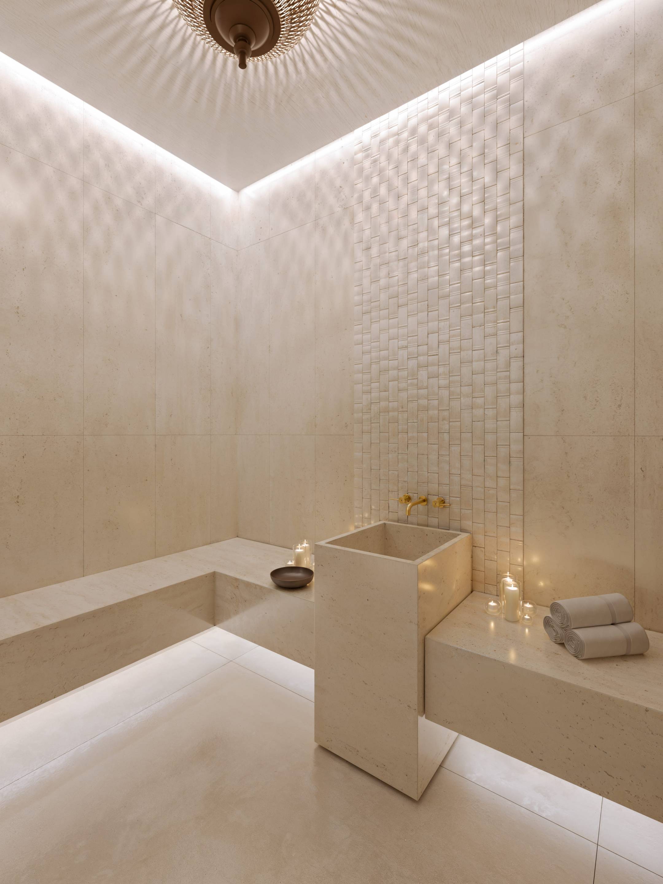 Bathroom with walk-in shower in new-build apartment, Nueva Milla De Oro