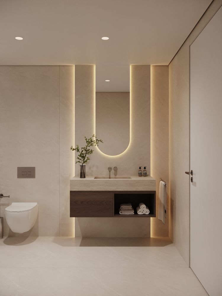 En-suite shower room in new-build penthouse, Estepona