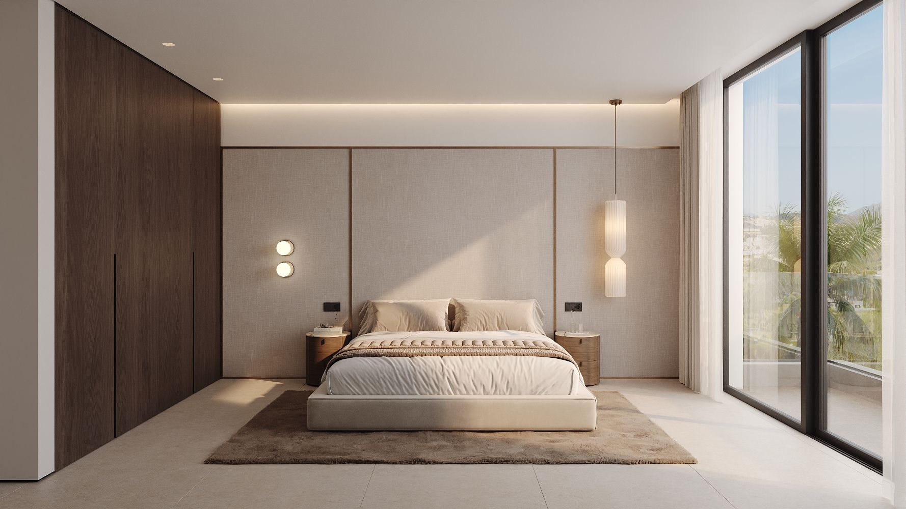 Upper floor living space in new-build penthouse, Estepona