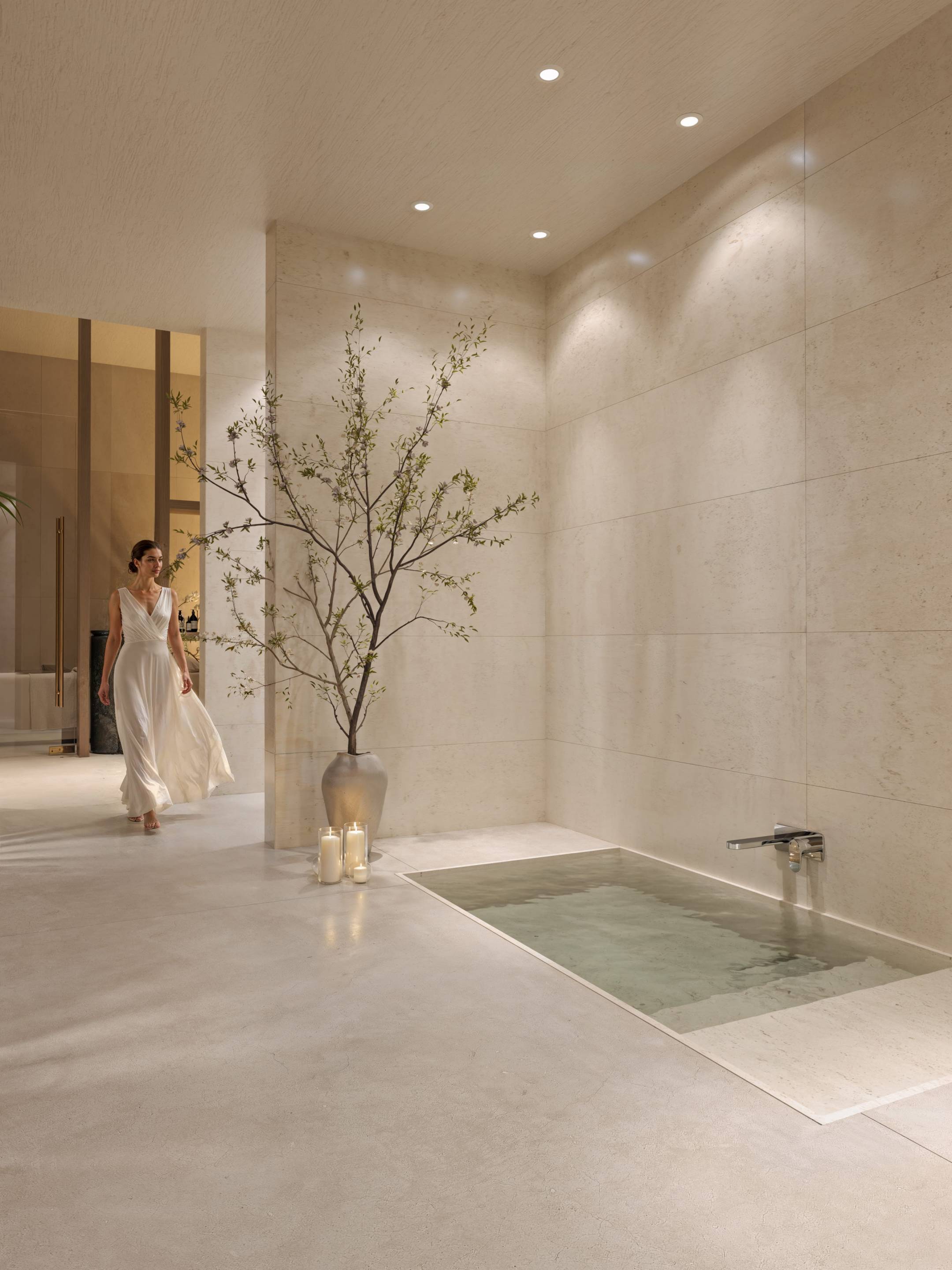 Bathroom with modern fittings in new-build penthouse, Nueva Milla De Oro