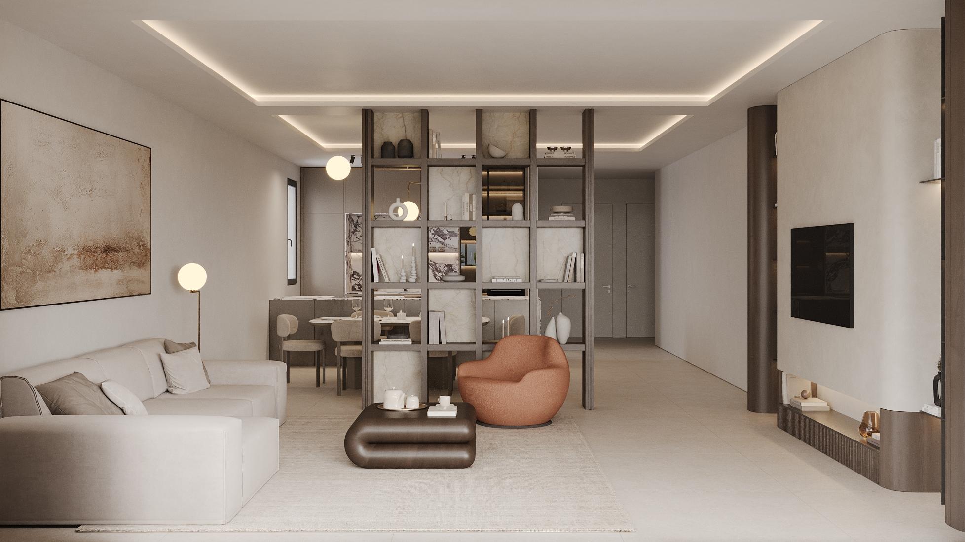 Rendered exterior of 2-storey apartment building, Nueva Milla De Oro
