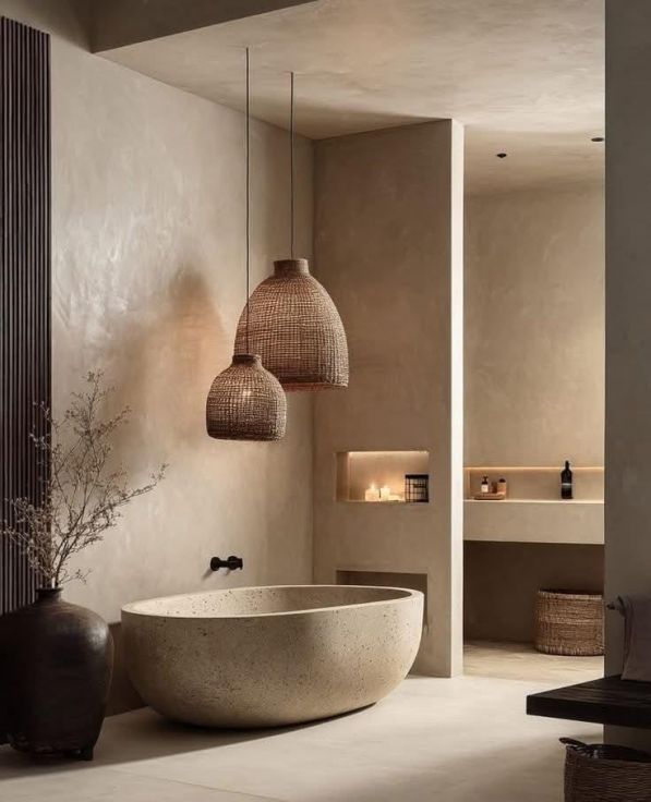 Bathroom with double basin in new-build villa, La Dama de Noche-La Alzambra