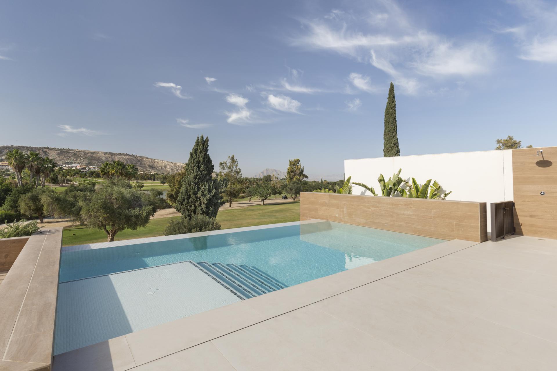 Outdoor living space in new-build villa, Algorfa, Alicante