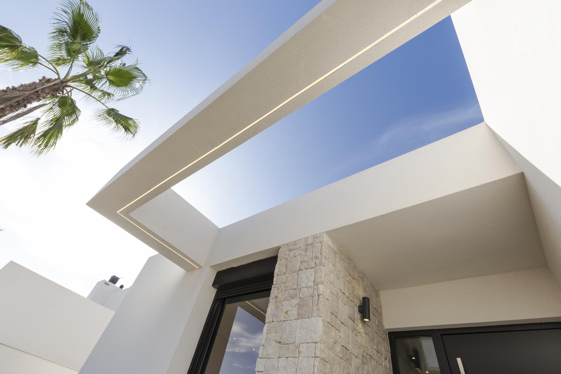 Window view from interior of new-build villa, Algorfa