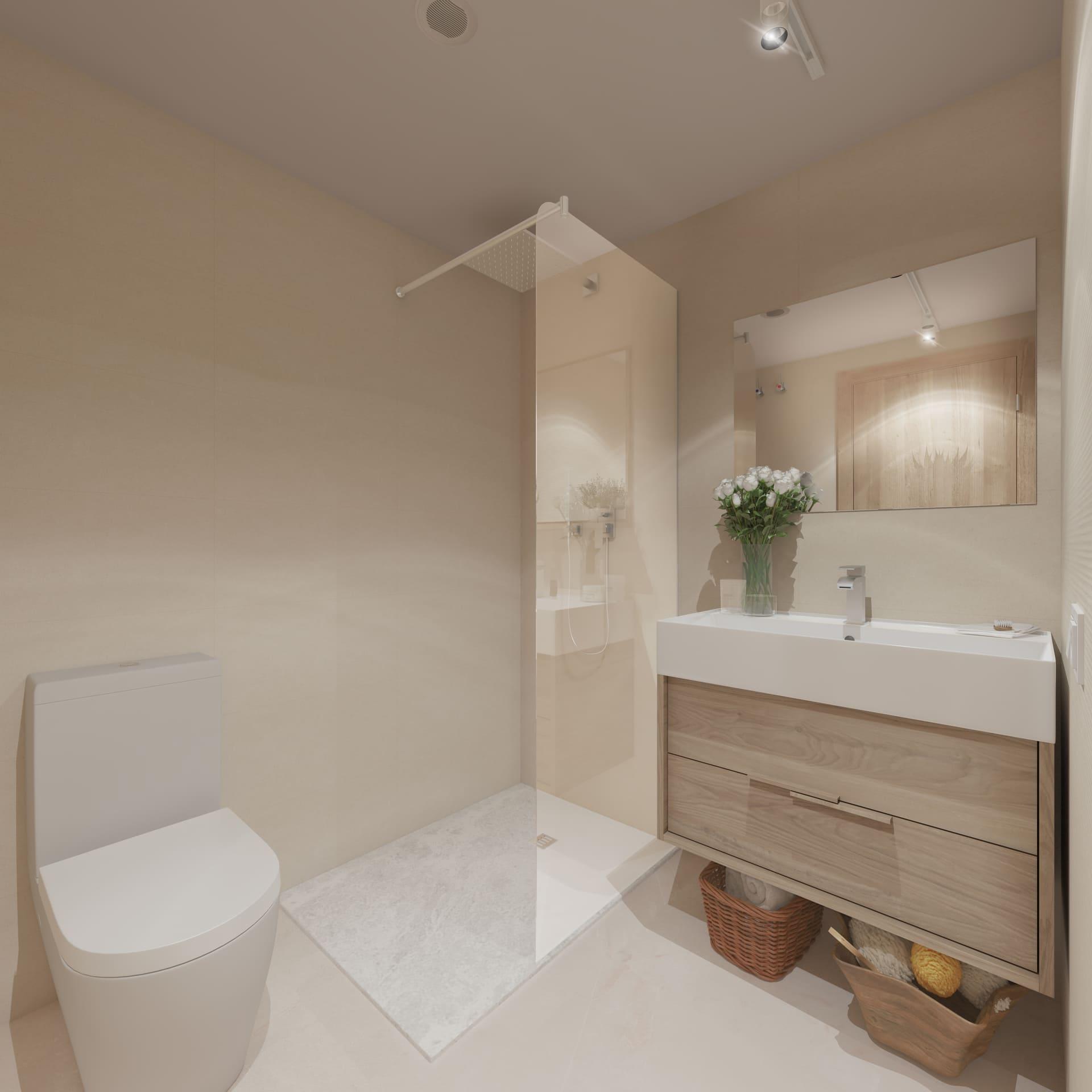 Landscaped communal gardens in new-build development, Estepona Golf