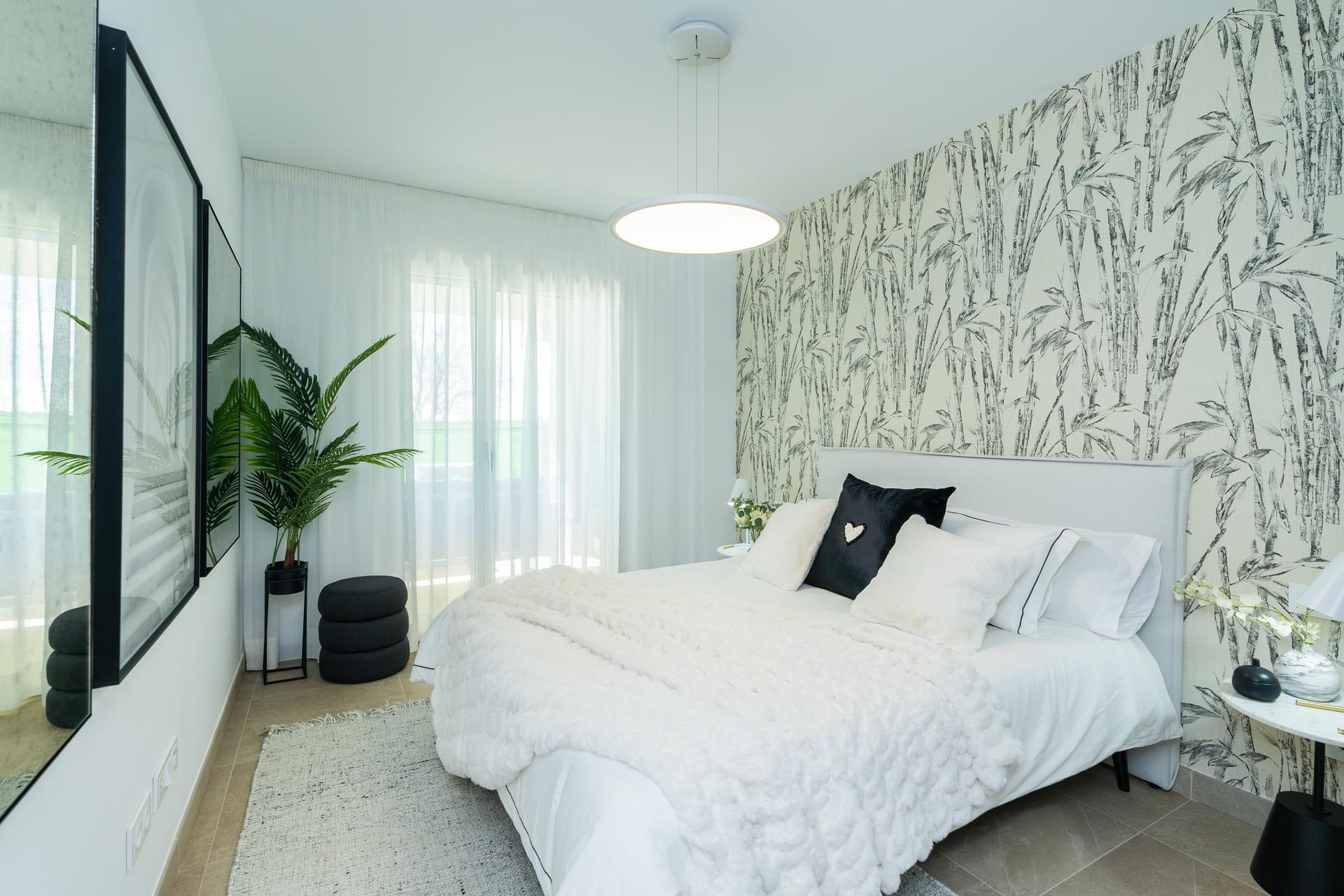 Lift lobby inside new-build apartment building, Estepona Golf