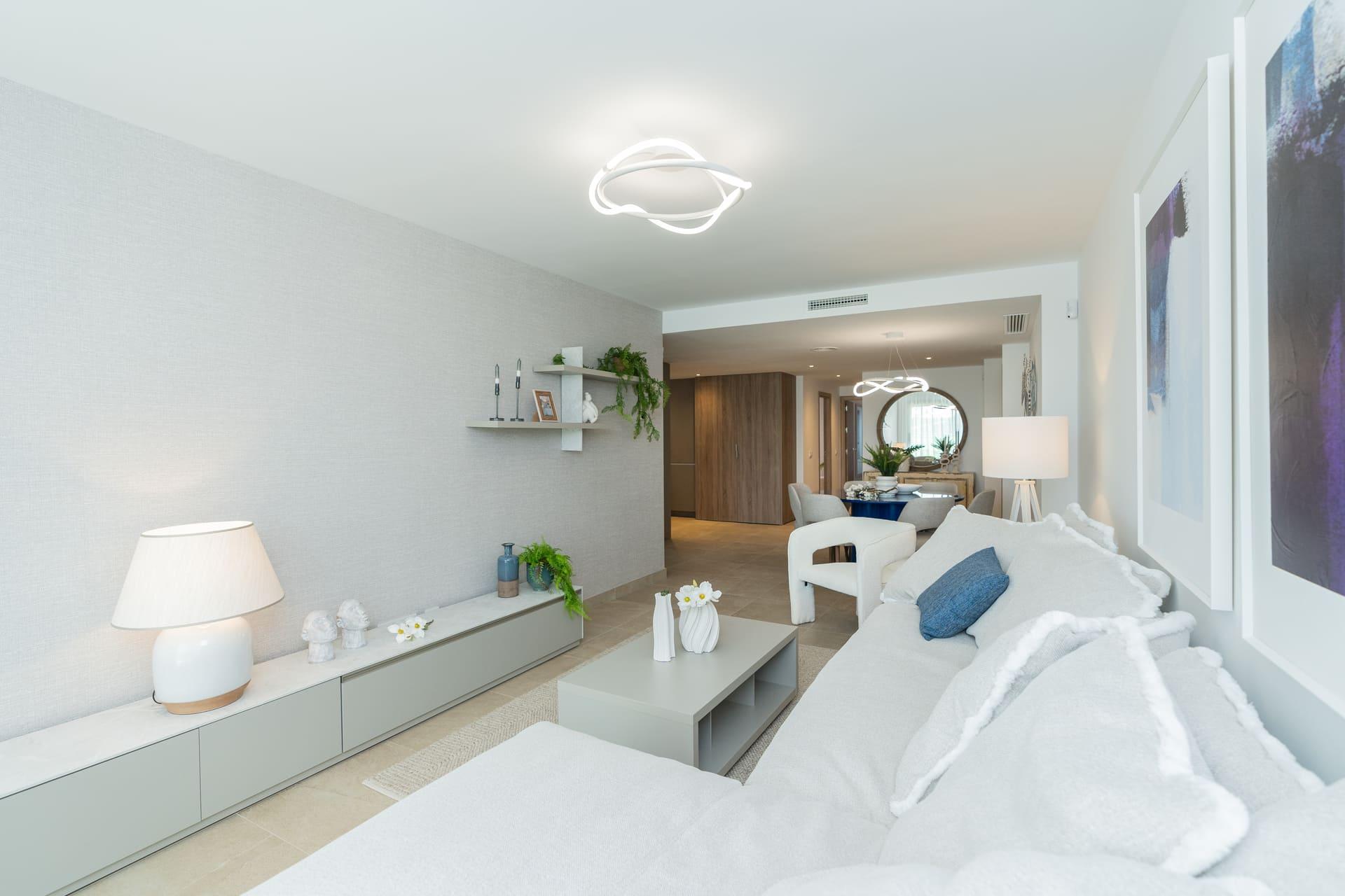 Building entrance and access road, new-build development, Estepona Golf
