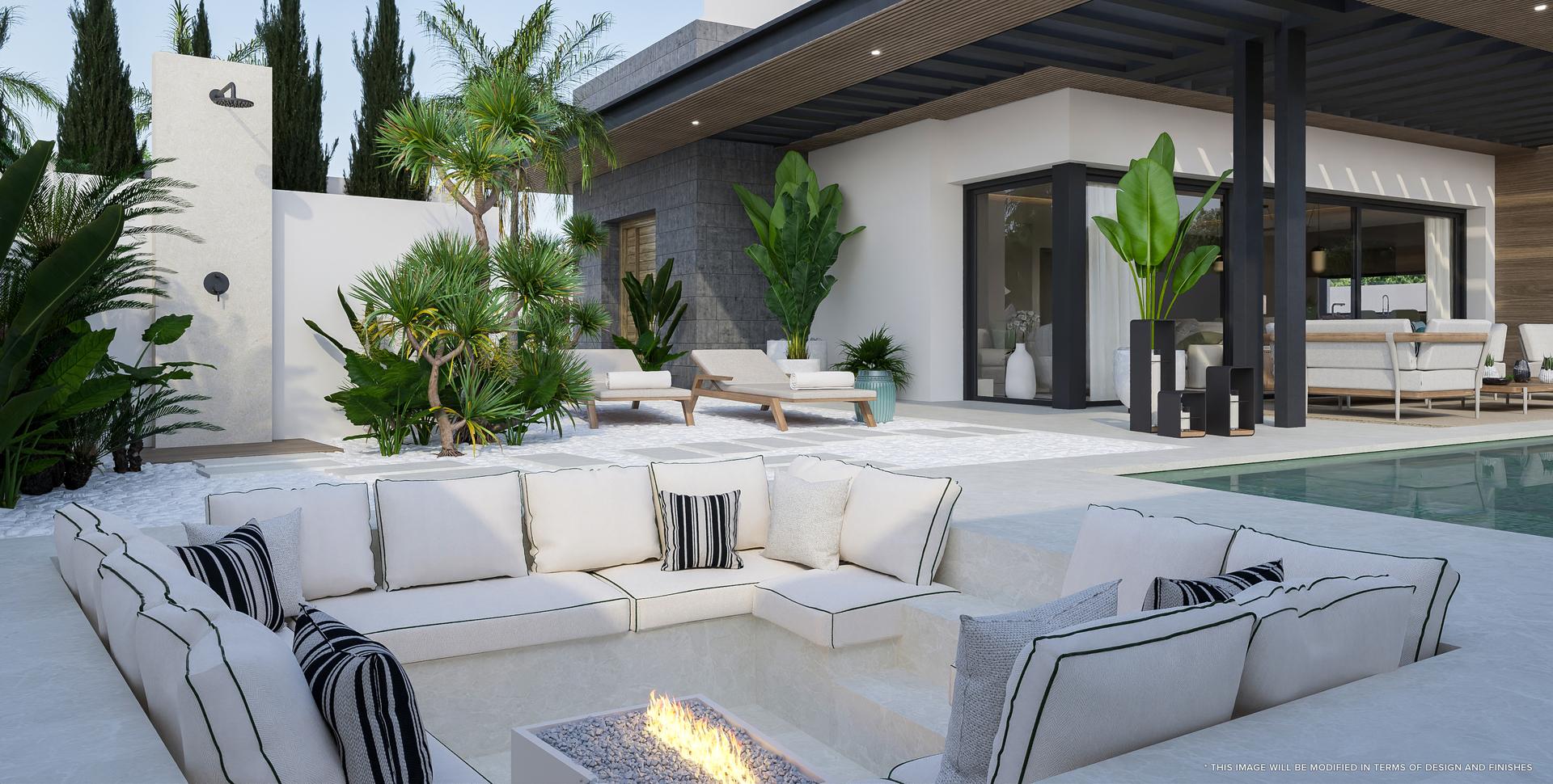 Terrace access from living area, 3-bedroom villa, Riviera del Sol