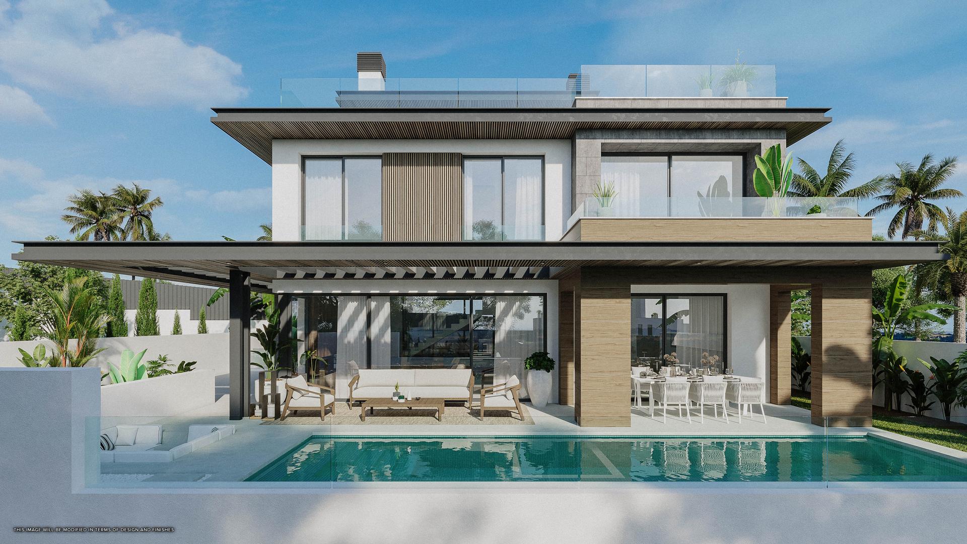 Open-plan kitchen and dining area in 3-bedroom villa, Riviera del Sol