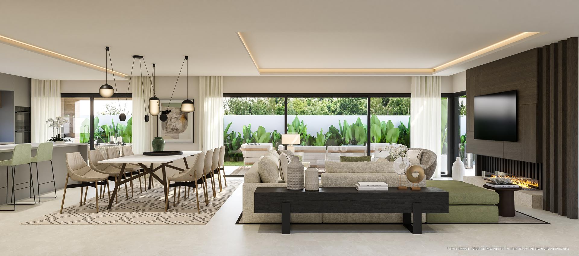Communal pool within villa development, Riviera del Sol