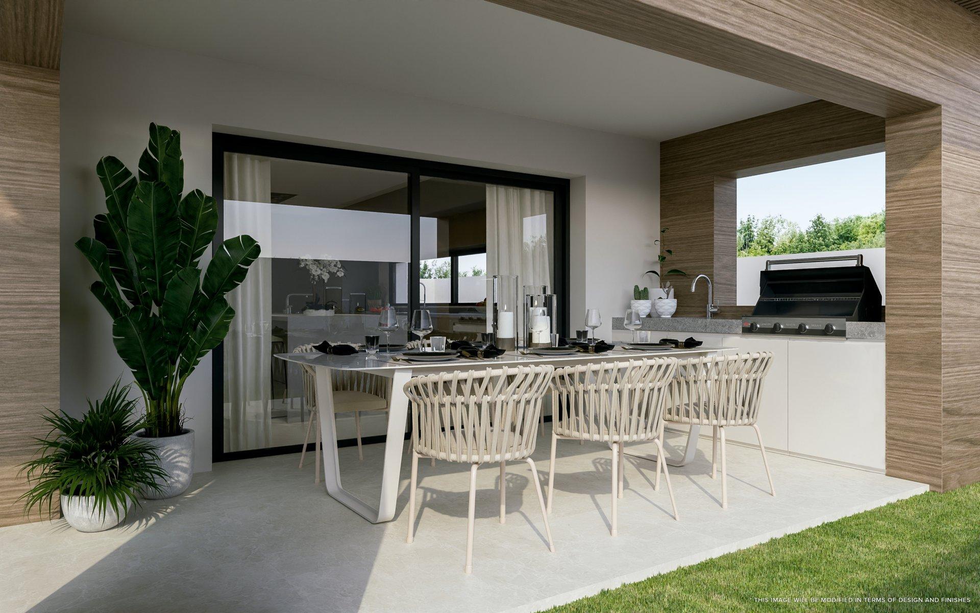 Parking area with 2 spaces, new-build villa, Riviera del Sol