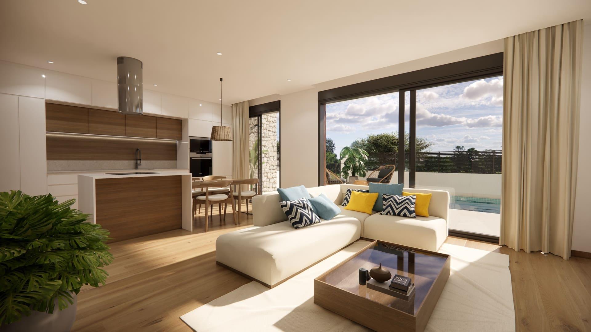 Hallway and interior layout of new-build villa in Dolores