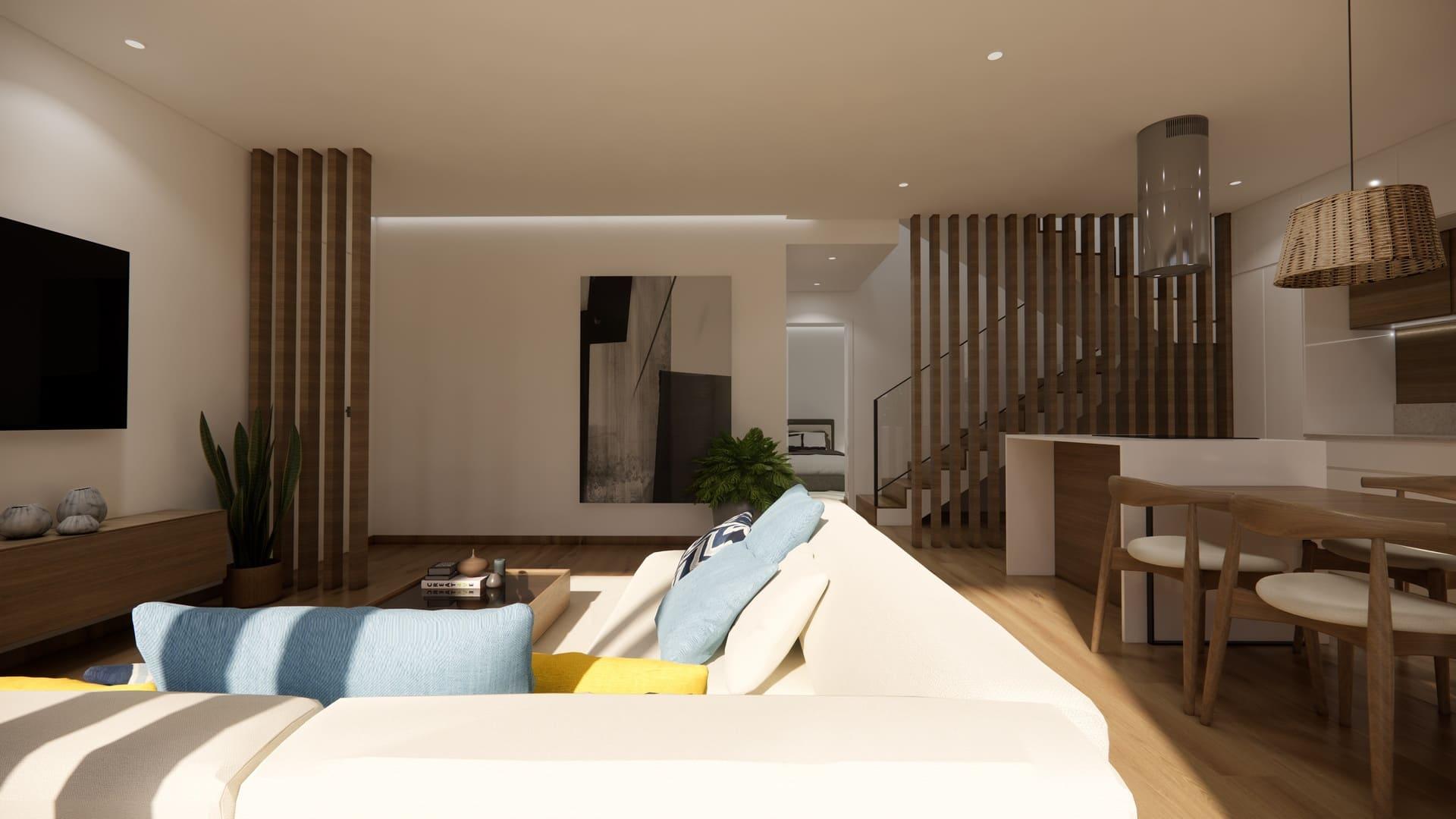 Floor tiling in kitchen area, 3-bedroom villa, Dolores, Alicante