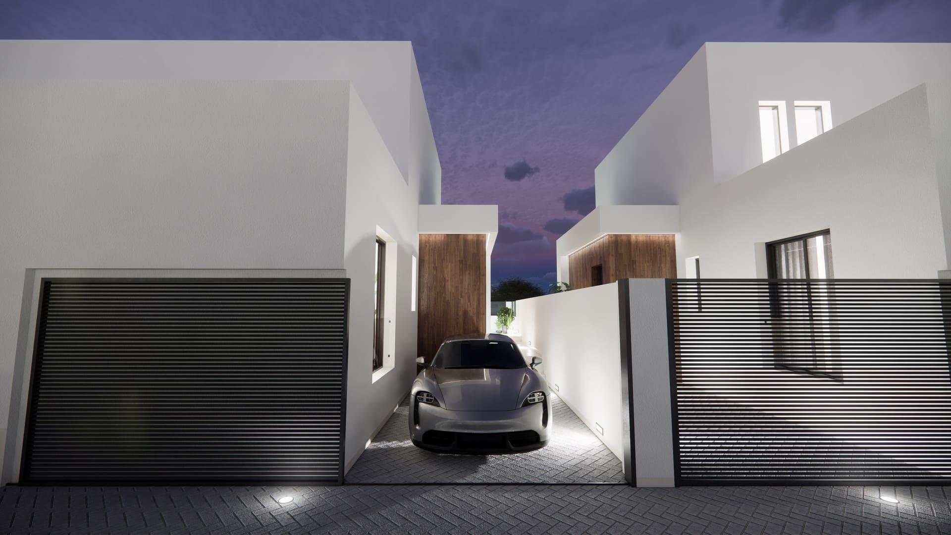 Roofline and upper structure of villa in Dolores, Alicante