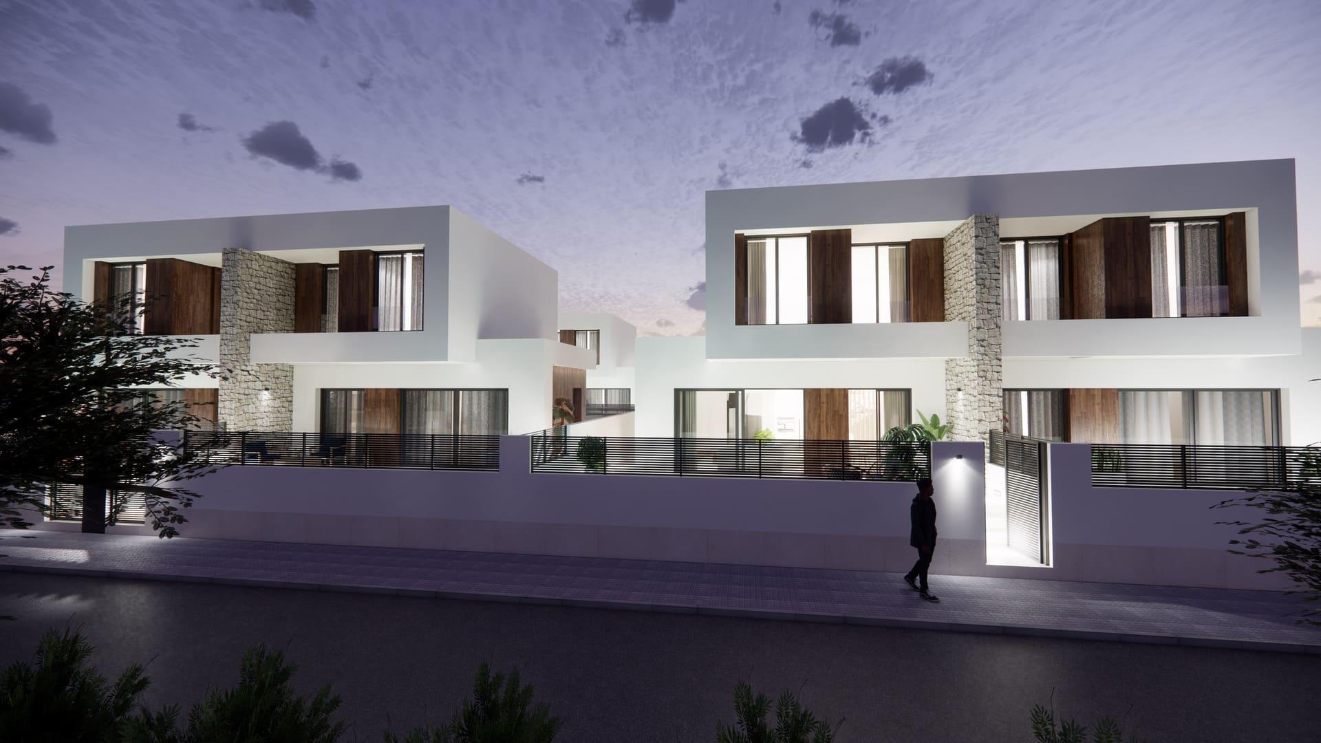 Exterior landscaping adjacent to villa plot in Dolores, Alicante