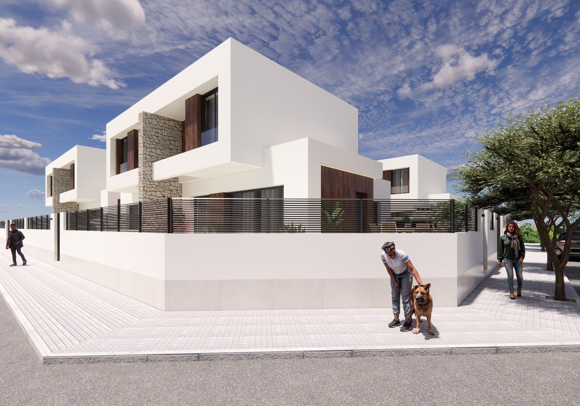Street view context of new-build villa location, Dolores, Alicante