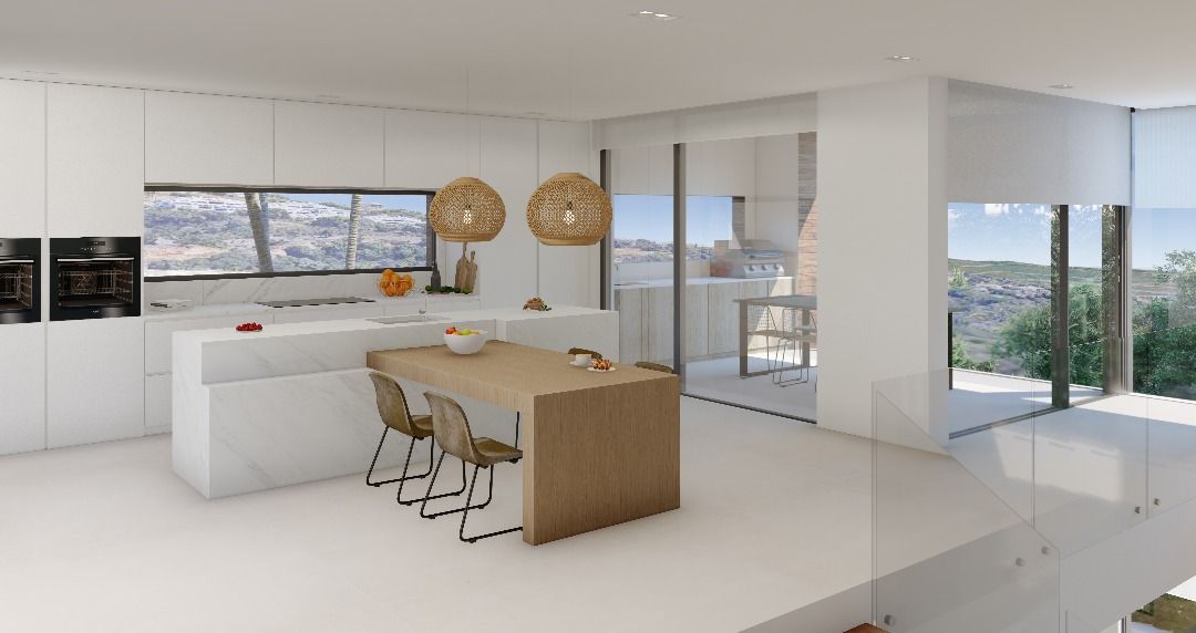 Pool view at new-build villa, Alto de los Monteros, Marbella