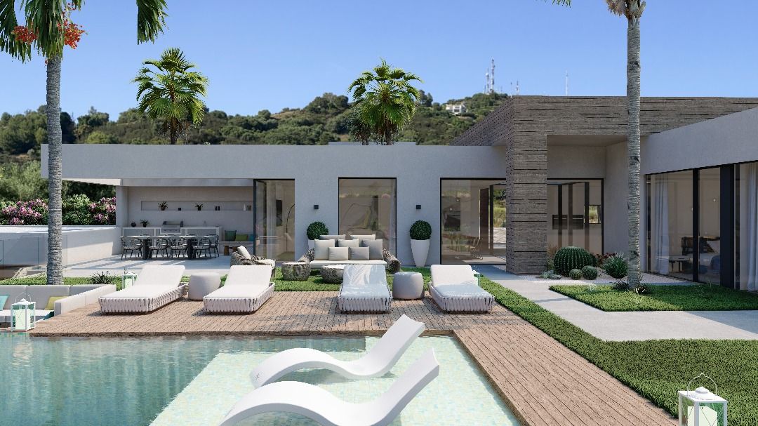 Exterior facade of 4-bedroom villa, Alto de los Monteros, Marbella
