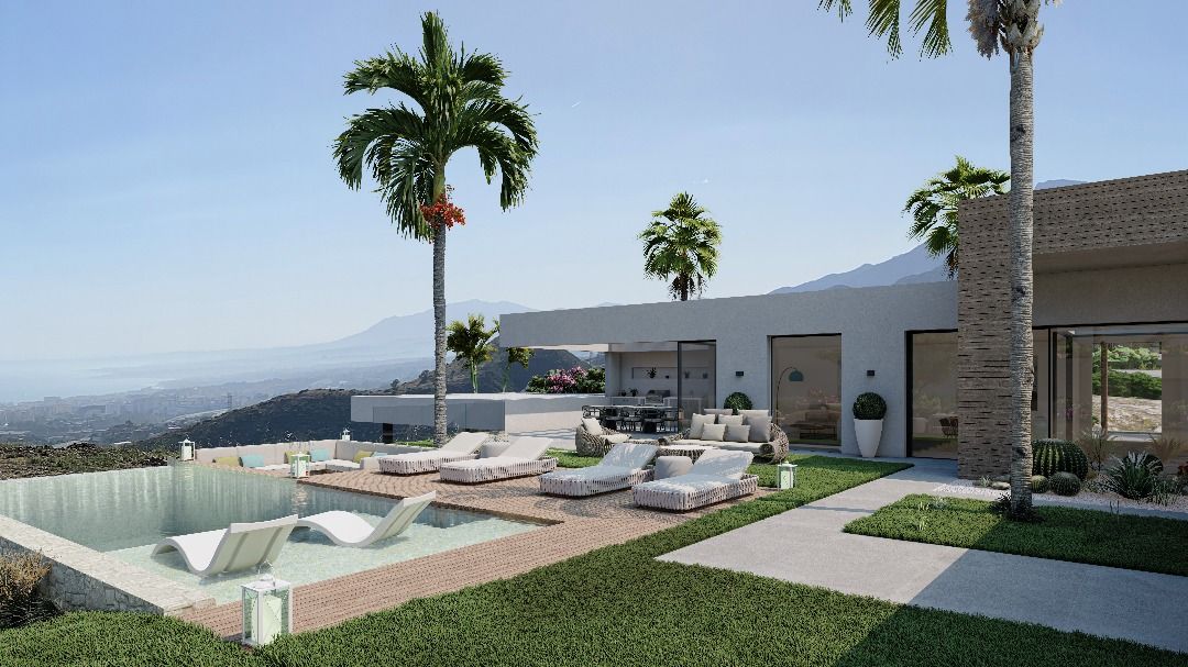 Outdoor living area at villa, Alto de los Monteros, Marbella