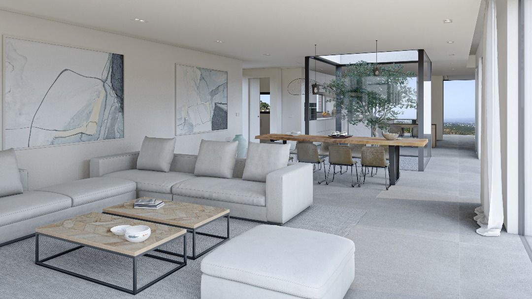 Open-plan kitchen in 4-bedroom villa, Alto de los Monteros, Marbella