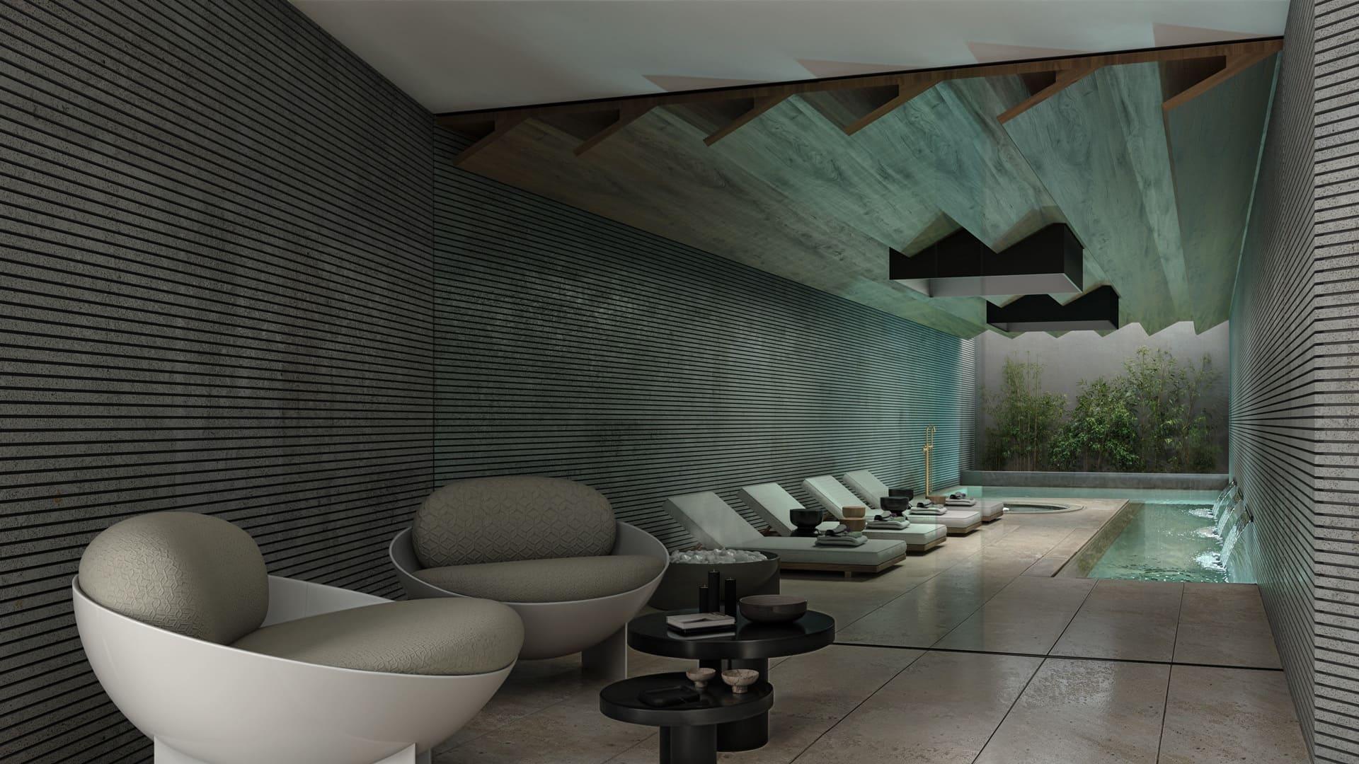 Lobby and lift access in new-build residential building, Parque Central, Estepona