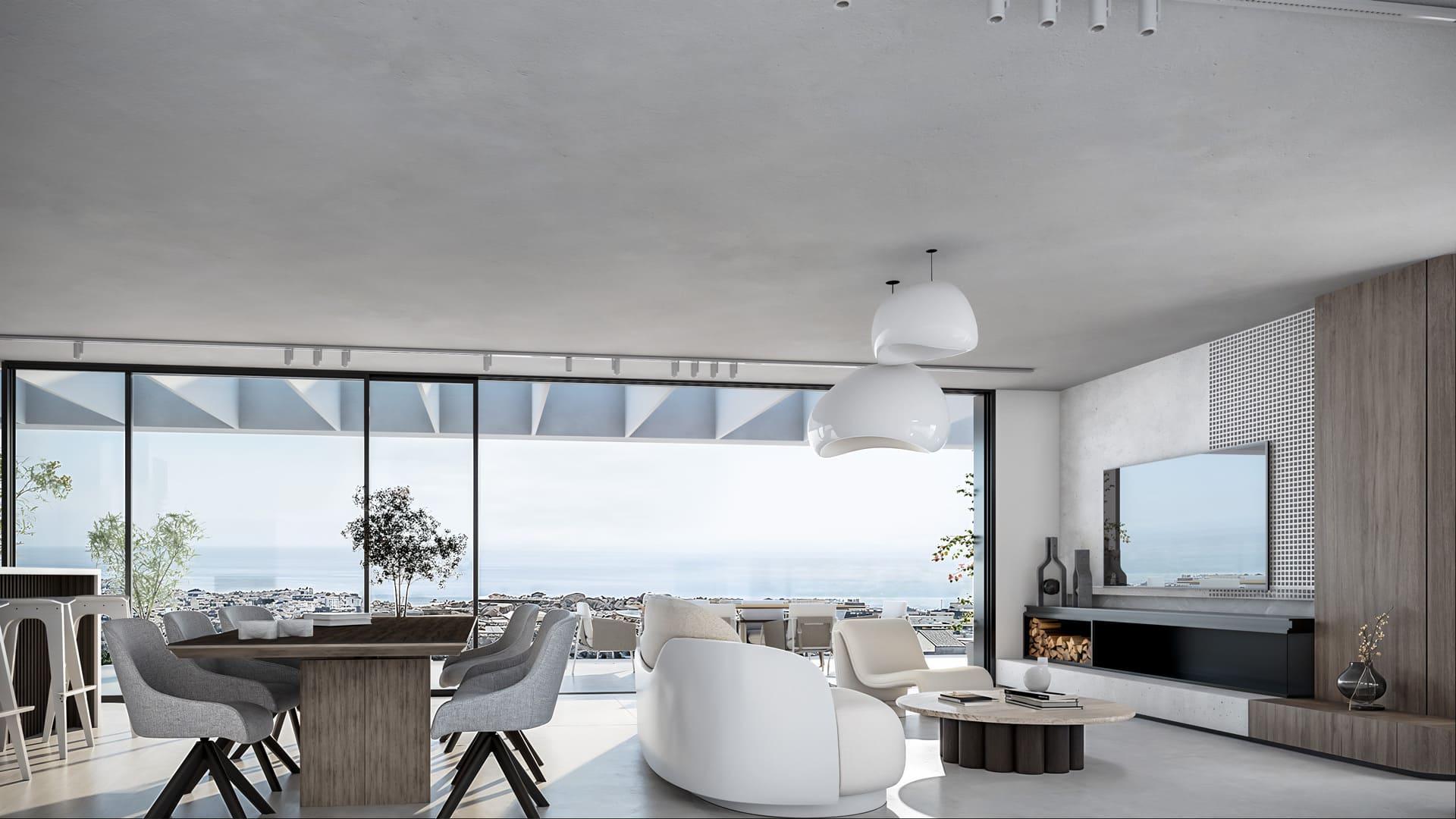 Communal outdoor space at new-build development, Parque Central, Estepona