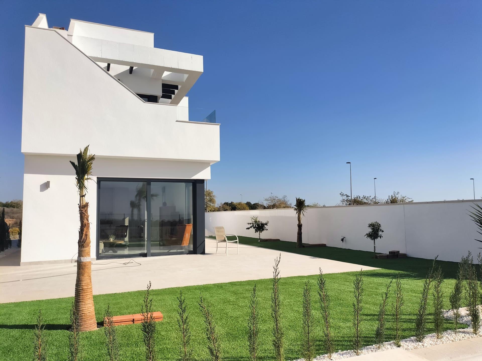 Window and natural light in bedroom, new-build villa, Pinar de Campoverde